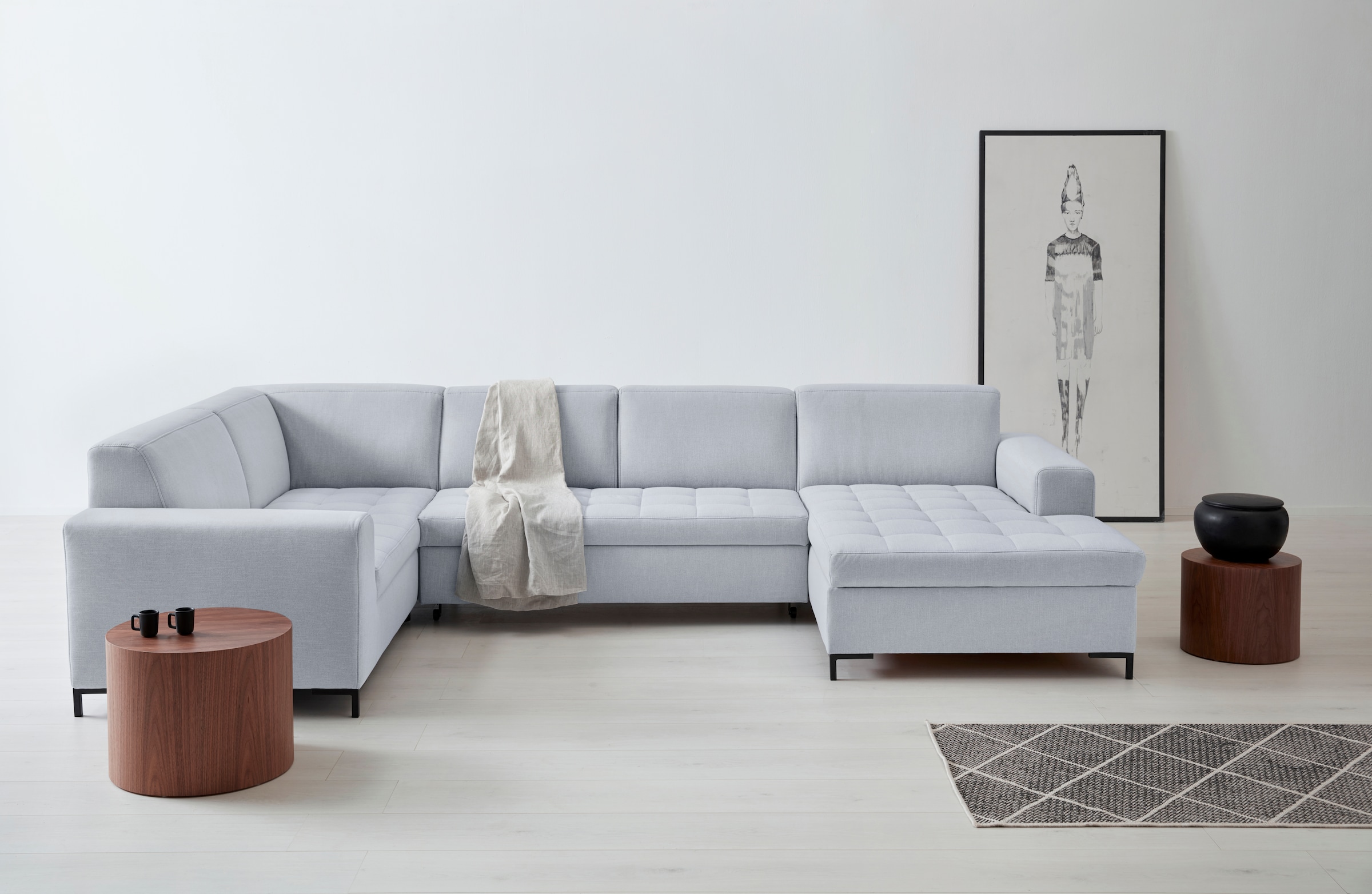 OTTO products Wohnlandschaft Grazzo U-Form, hochwertige Stoffe aus recycelt günstig online kaufen