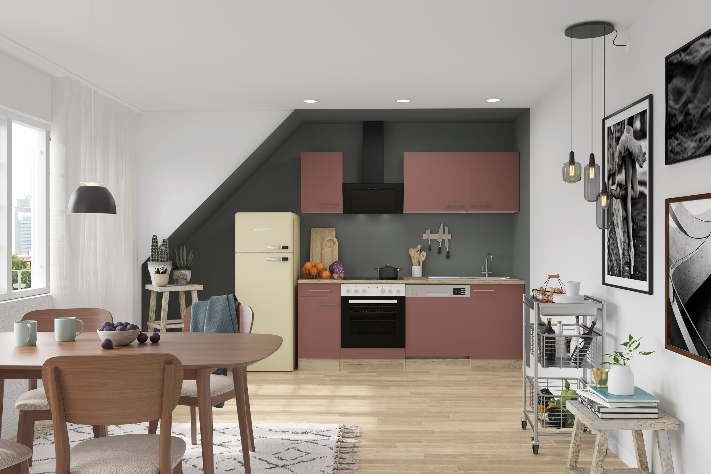 OPTIFIT Küche »Bella« Breite 210 cm, wahlweise mit E-Geräten günstig online kaufen