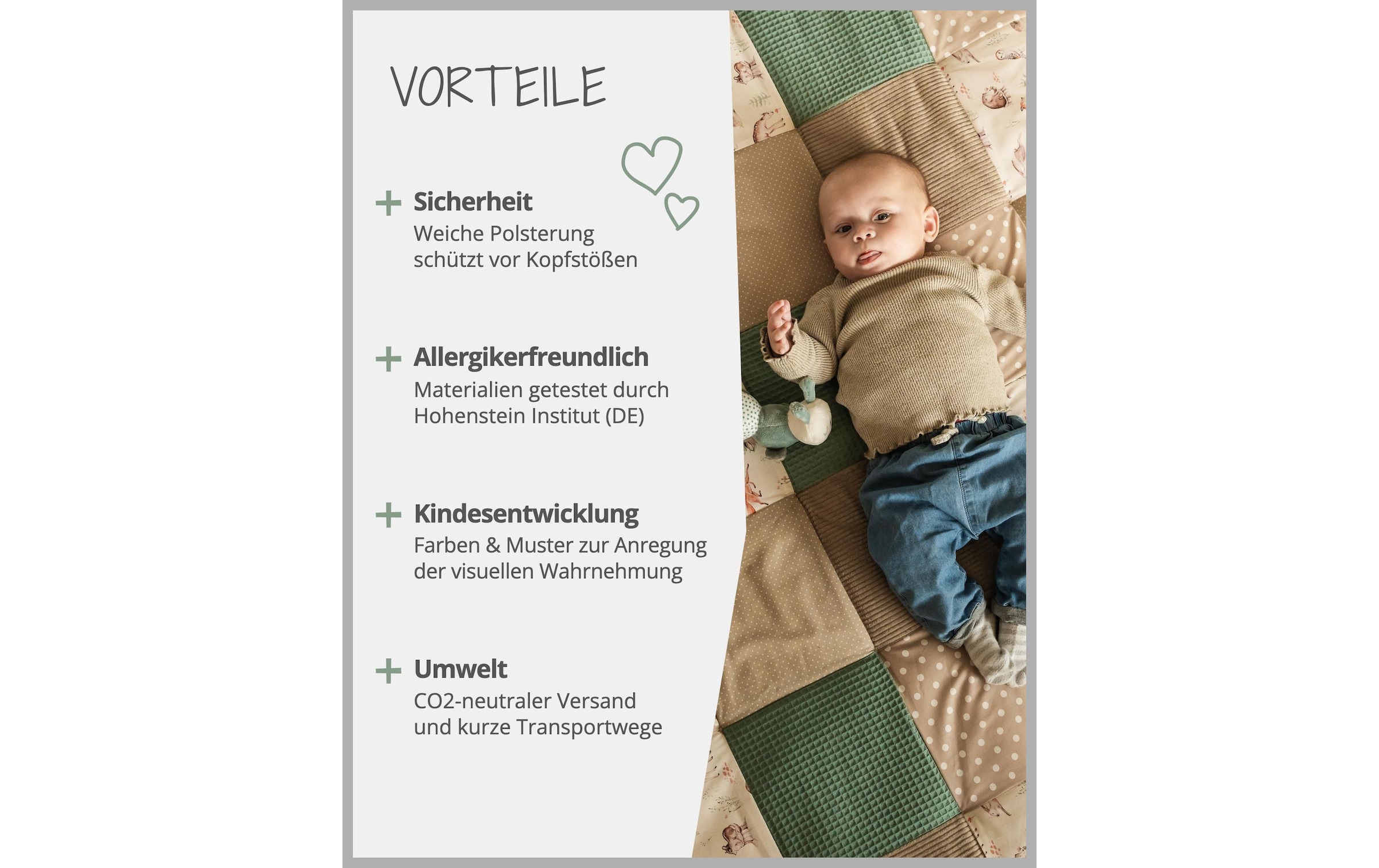 ULLENBOOM ® Krabbeldecke »Waldfreunde 140 x 140 cm«