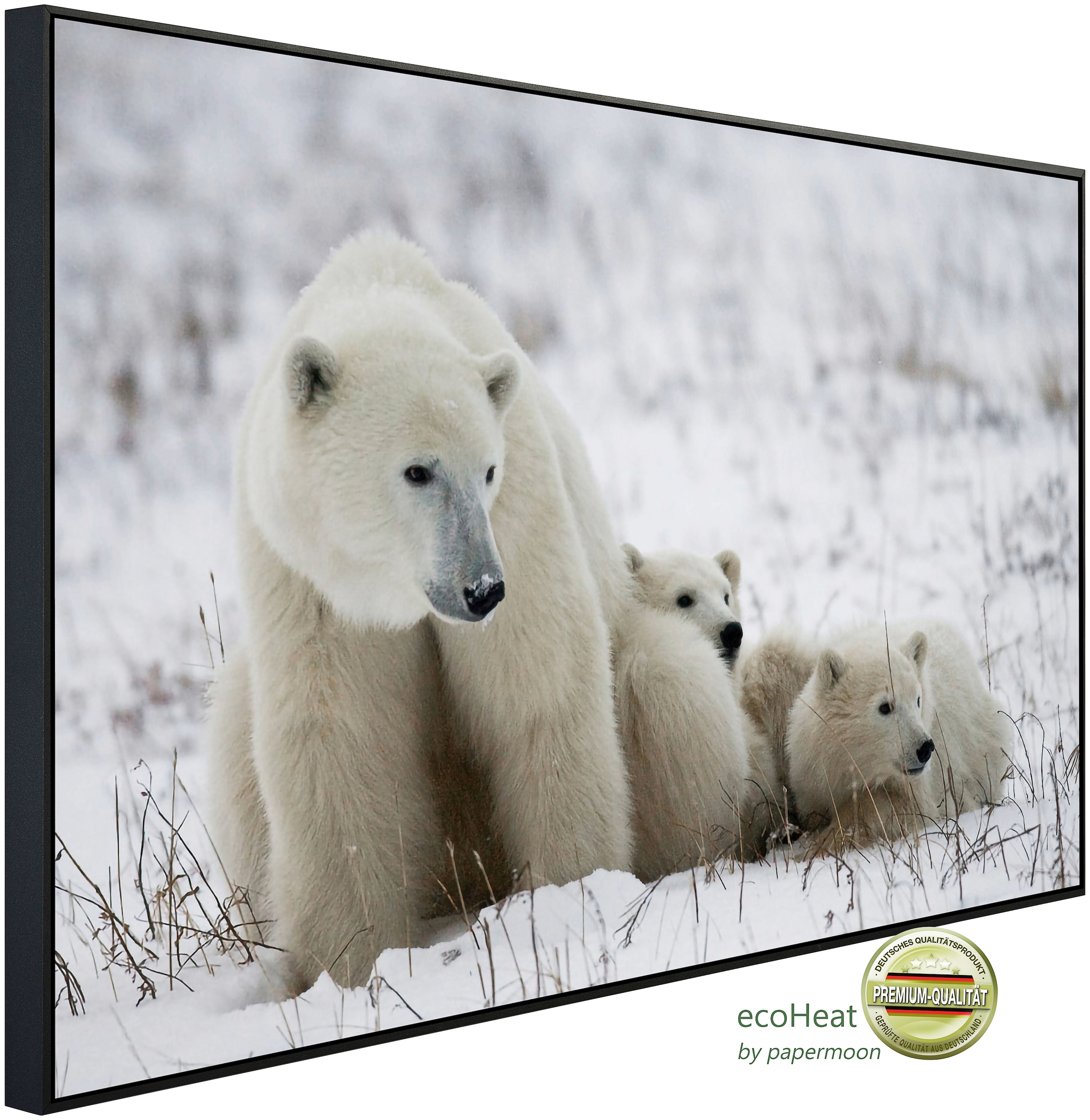 Papermoon Infrarotheizung »Eisbär mit Jungen«, sehr angenehme Strahlungswär günstig online kaufen