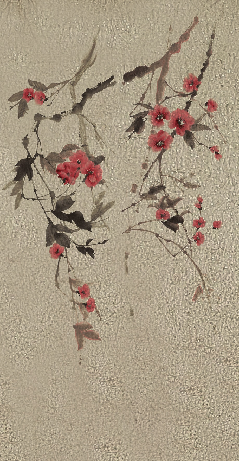 Marburg Vliestapete Blumen Crushed-Optik Modern 270 cm x 140 cm Gold günstig online kaufen