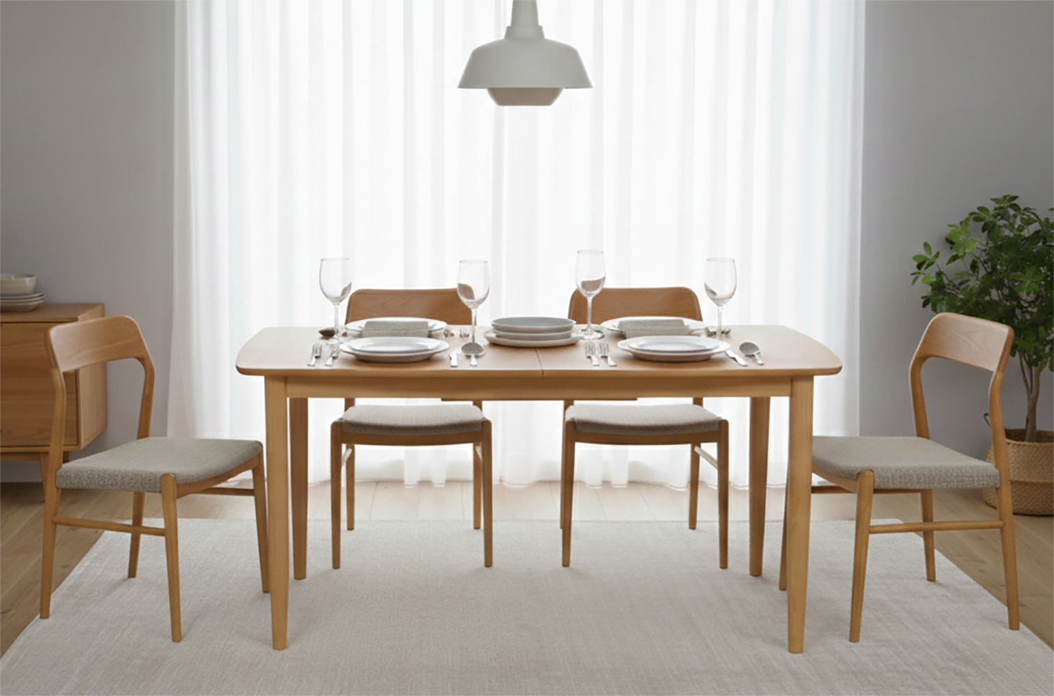 Jahnke Esstisch »DINE SCAN« Esstisch, ausziehbar, Massivholz, Skandi-Look, B:180-219 cm