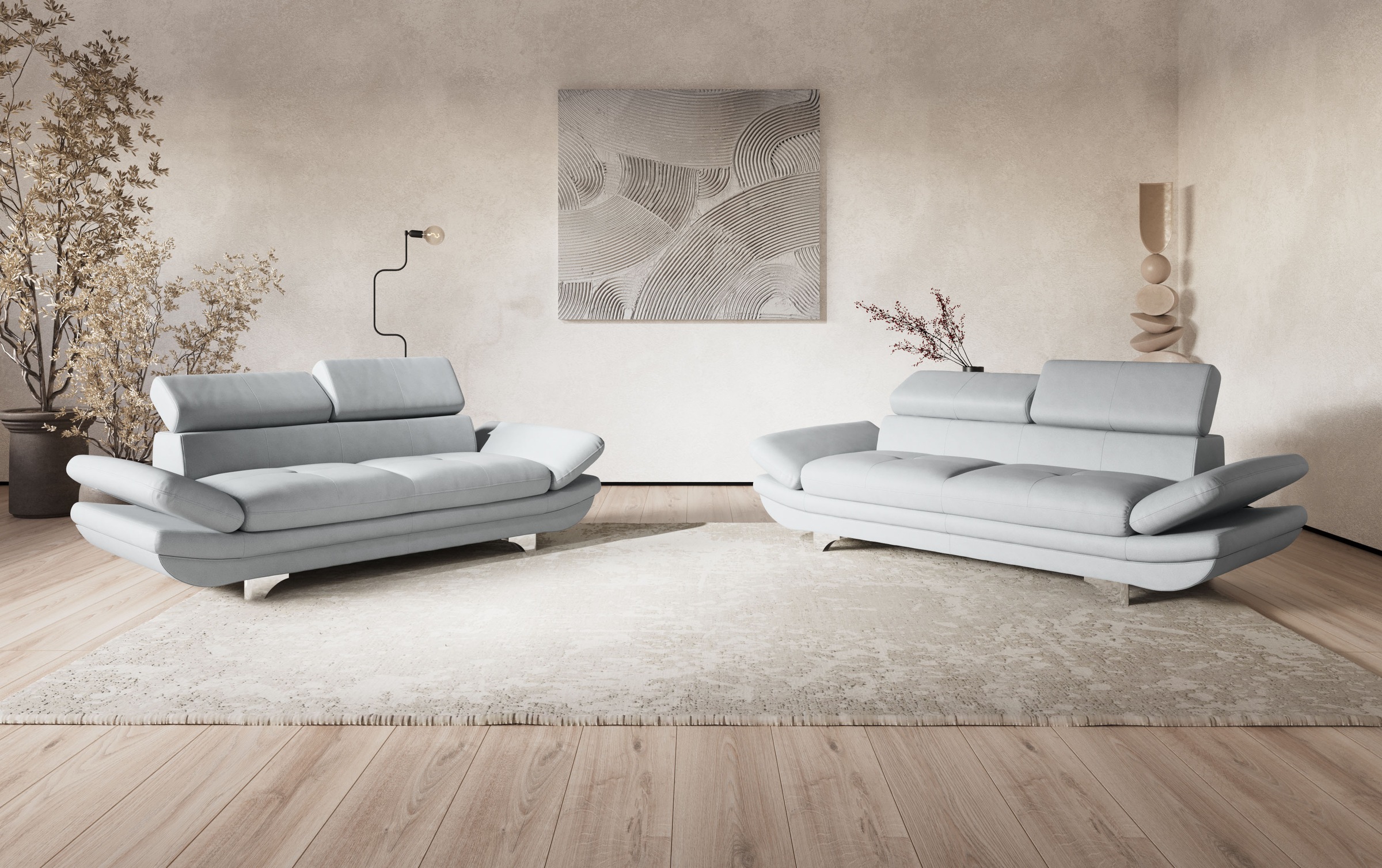 COTTA 3-Sitzer »Enterprise« Big-Sofa, mit Armteilverstellung & Kopfteilvers günstig online kaufen