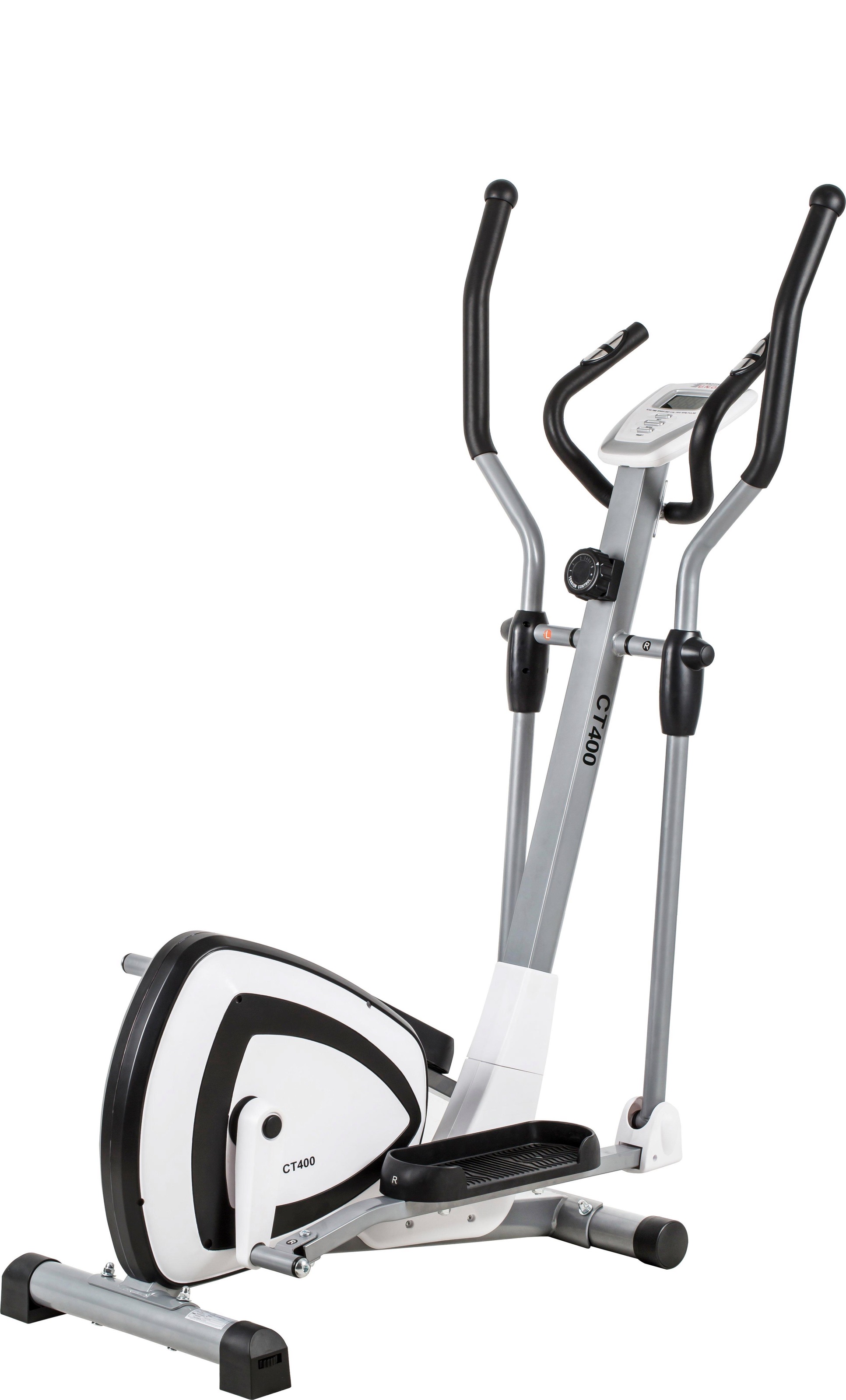 MOTIVE FITNESS BY U.N.O. Crosstrainer »CT 400 (mit/ohne Unterlegmatte)« Schwungmasse ca. 9, 5 kg, 8 Widerstandsstufen weiß