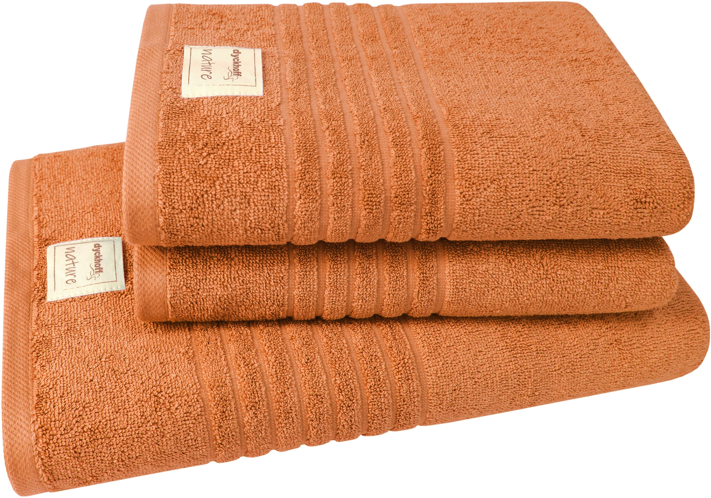 Dyckhoff Handtuch Set »Nature«, Set, 3 tlg., Frottier, 3er Set: 2x Handtüch günstig online kaufen