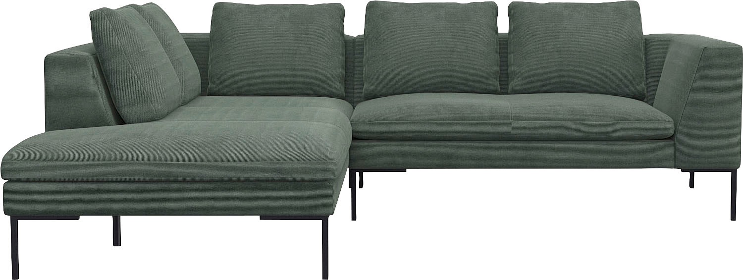 FLEXLUX Ecksofa »Loano, superbequemer Sitzkomfort durch Kaltschaum im Sitz, günstig online kaufen