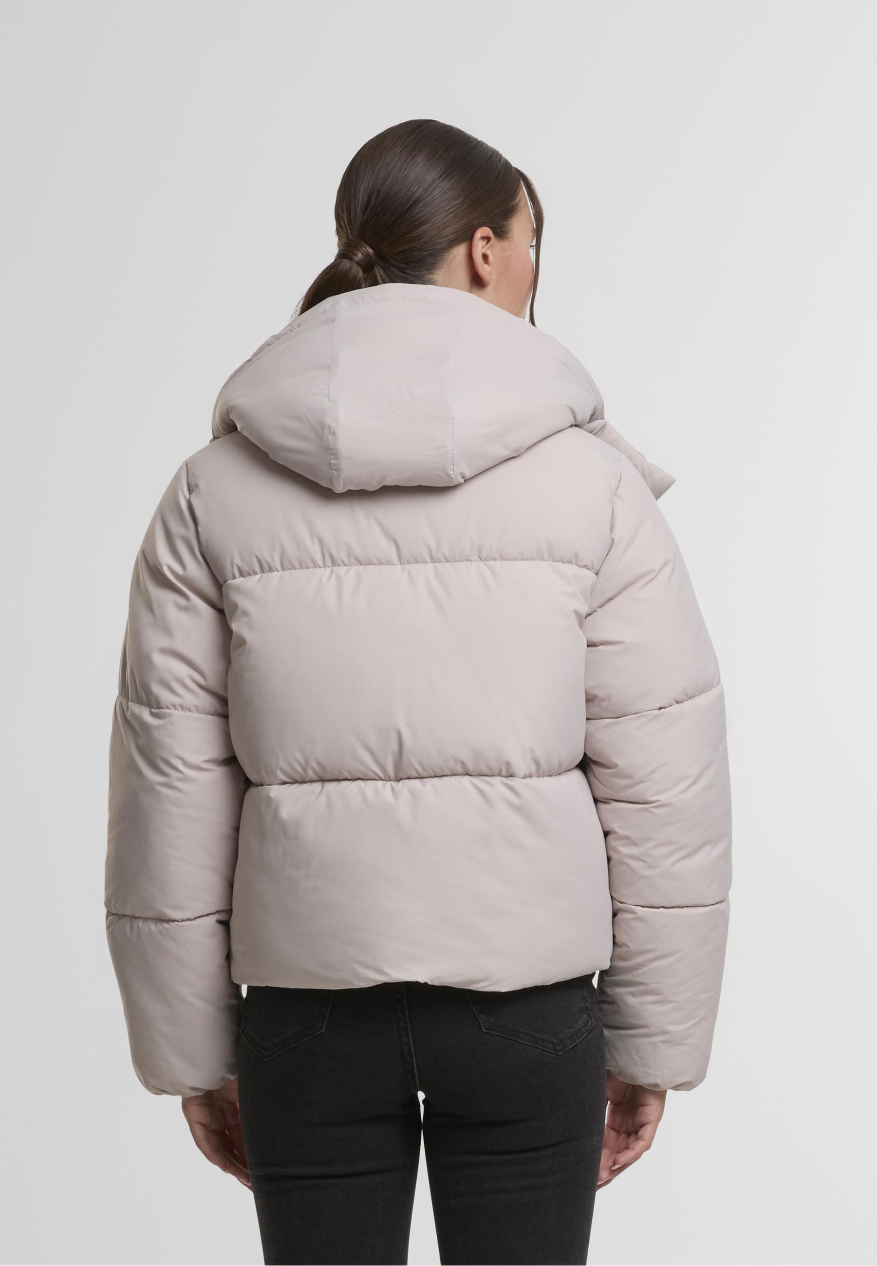 URBAN CLASSICS Winterjacke »Urban Classics Ladies Hooded Collar Puffer Jacket« 1 Stk. tlg. mit Kapuze