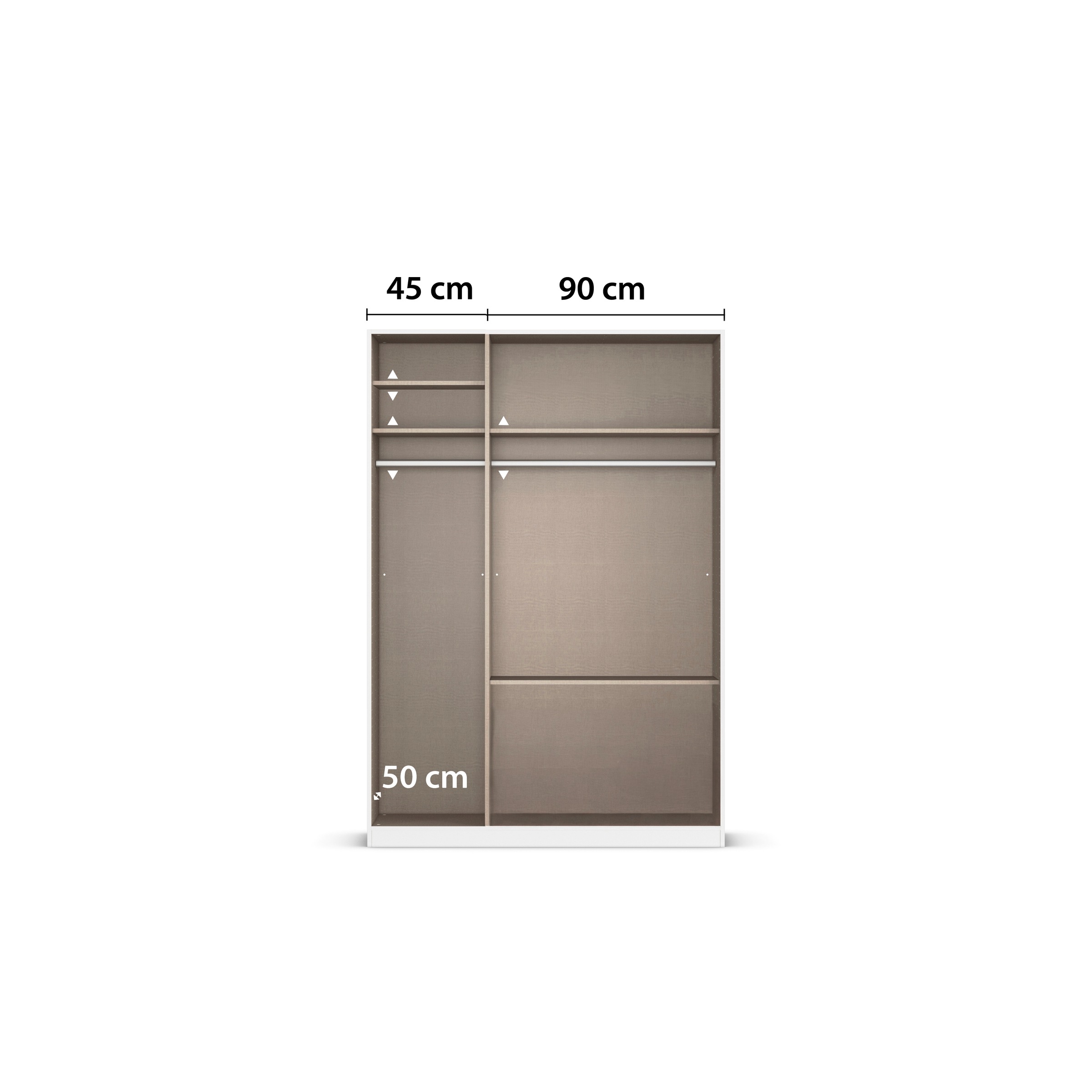 rauch Kleiderschrank »Drehtürenschrank Schrank Garderobe Wäscheschrank Schlafzimmer AVOLA«, (in 3 verschiedenen Ausstattungen BASIC/CLASSIC/PREMIUM), mit hochwertigen Stangengriffen aus Metall in Schwarz MADE IN GERMANY