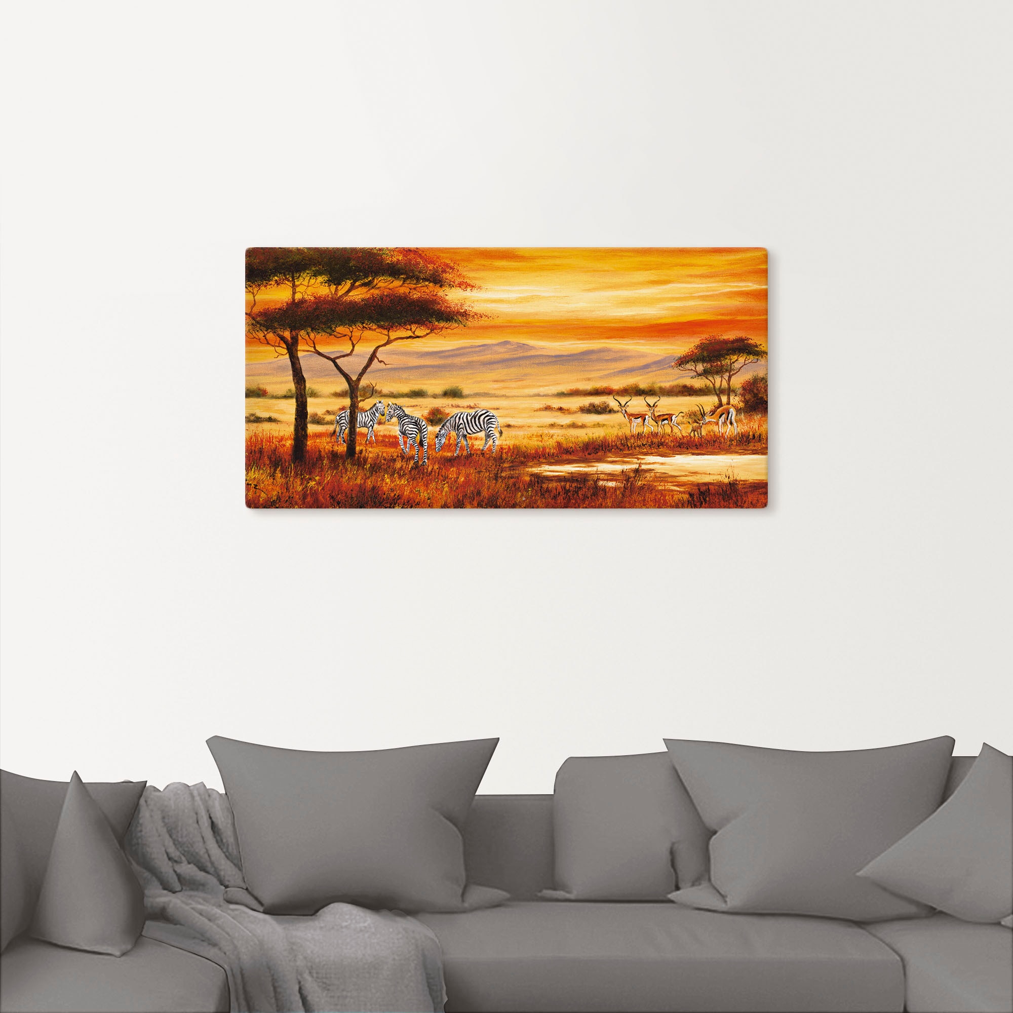 Artland Wandbild »Afrikanische Landschaft I«, Afrika, (1 St.), als Leinwandbild, Poster, Wandaufkleber in verschied. Größen