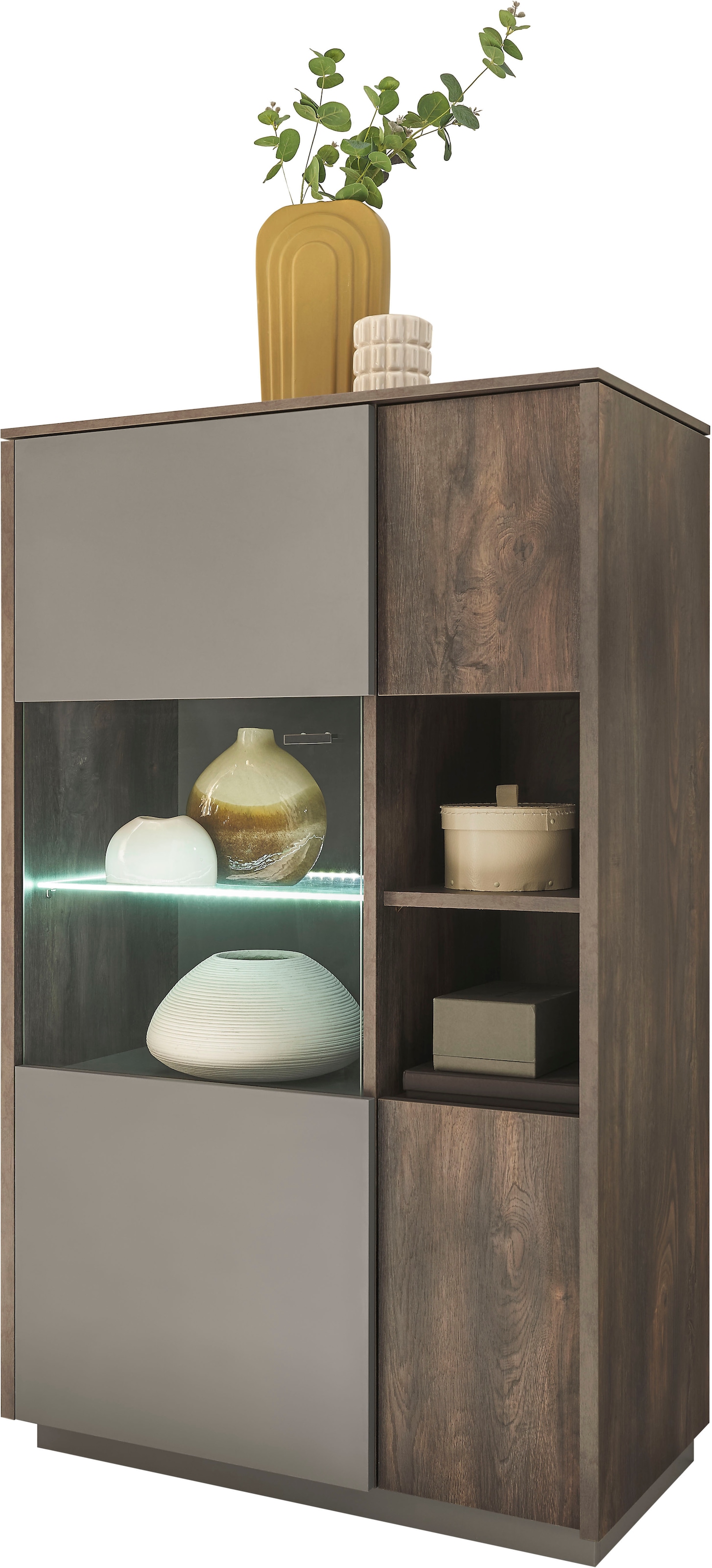 INOSIGN Vitrine "LARGO", Soft-Close-Funktion, Höhe ca. 130 cm günstig online kaufen