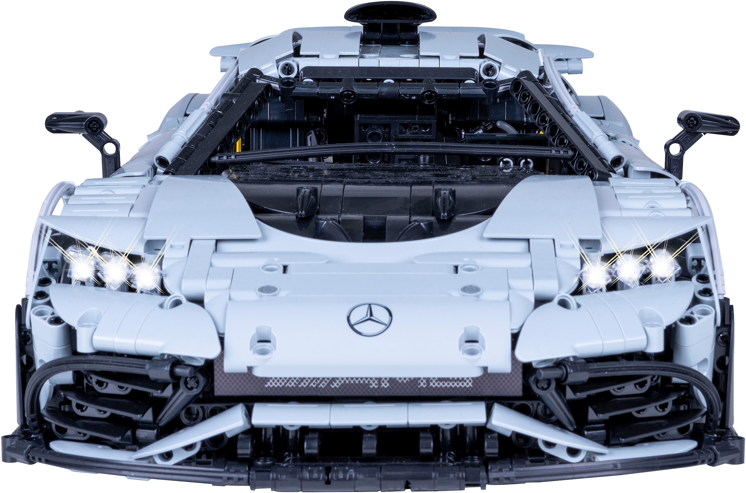 Jamara RC-Auto »CaDA, Mercedes-AMG ONE 1:8 grau 2,4GHz Bricks«, (3295 tlg.), mit LED Licht