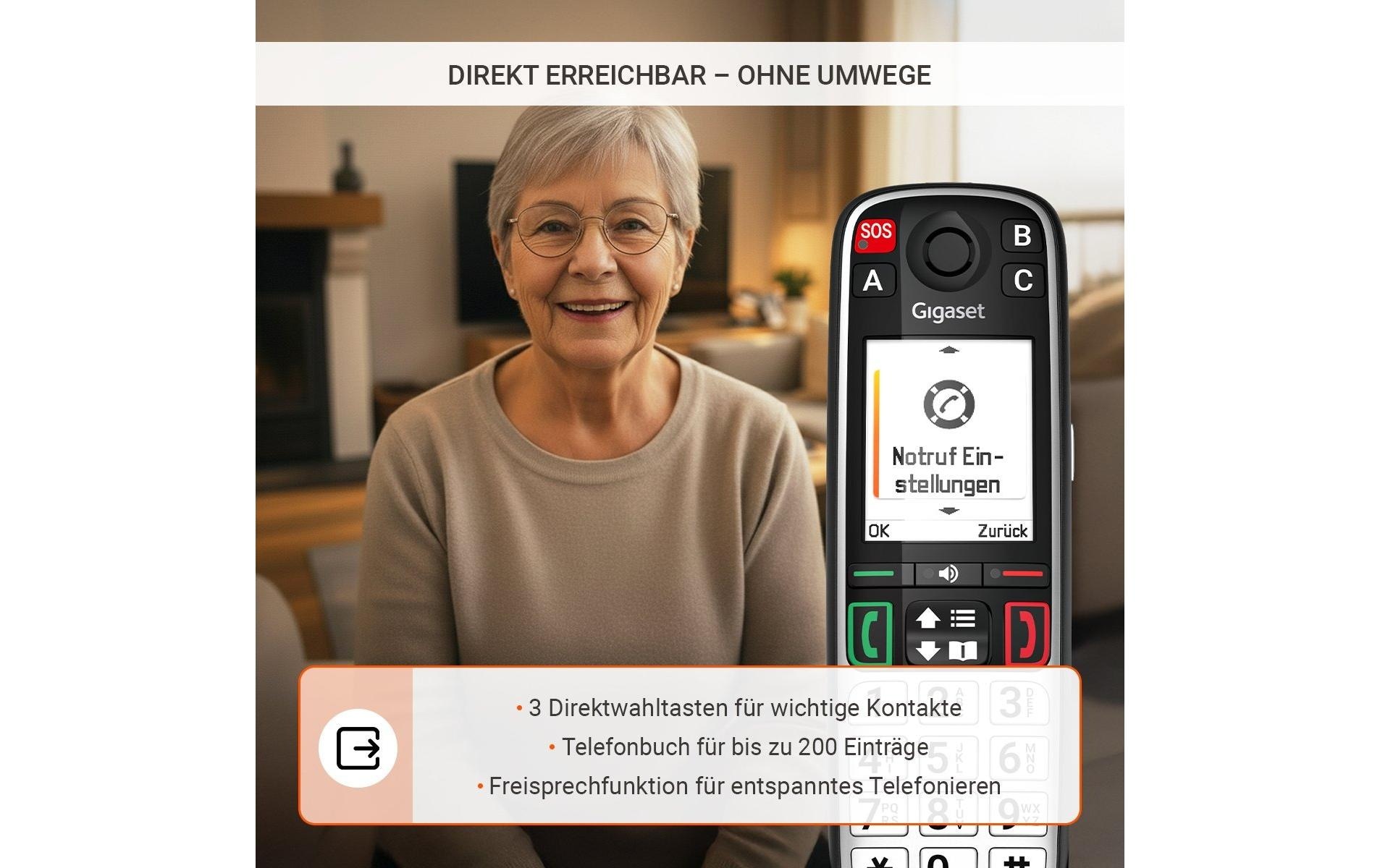 Gigaset Schnurloses DECT-Telefon »EASY 500A mit Anrufbeantworter« ( )