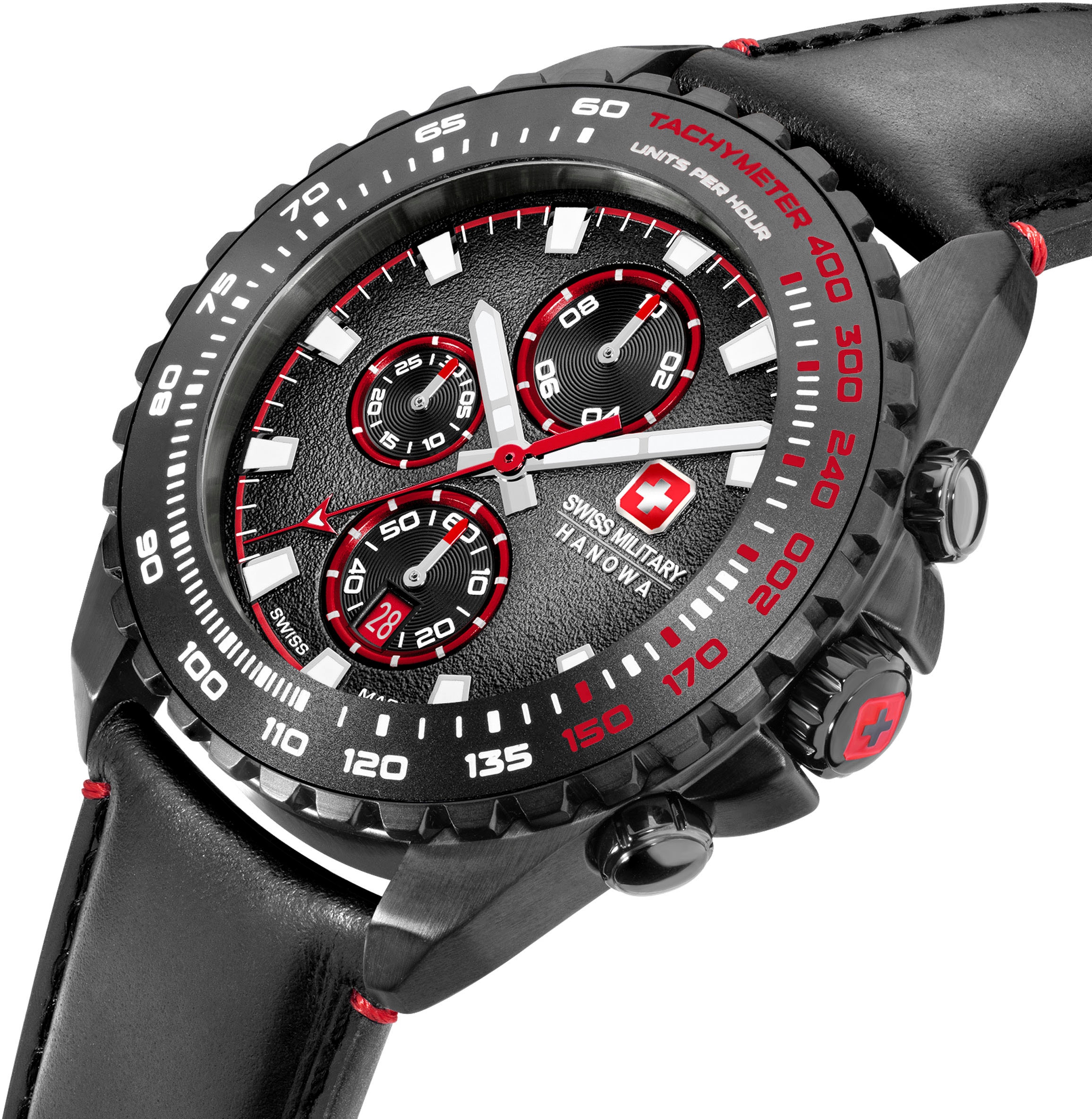 Swiss Military Hanowa Chronograph »STONE MARTEN, SMWGC0001832«, Quarzuhr, Herrenuhr, Datum, Stoppfunktion, Saphirglas, Swiss Made