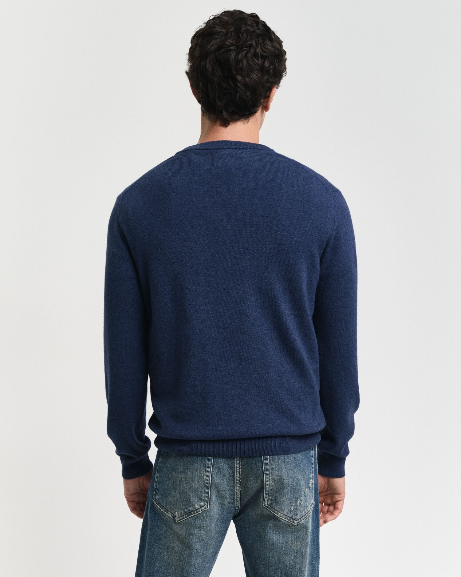 Gant V-Ausschnitt-Pullover »COTTON/WOOL« normale Passform, Strickpullover