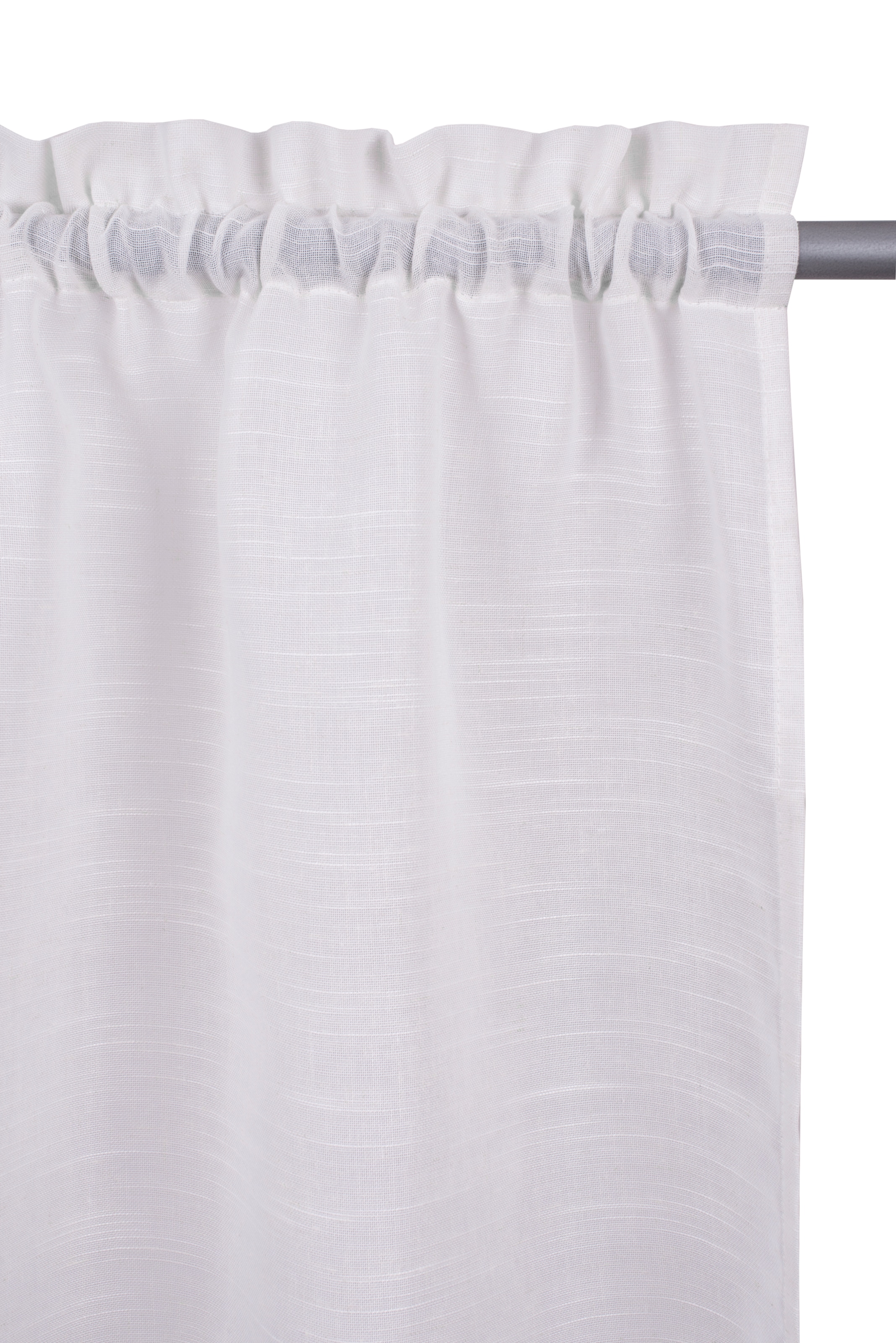 OTTO home Scheibengardine »Louvelle« Stangendurchzug 1 Stk. tlg. Leinenoptik, Scheibengardine, modern, basic