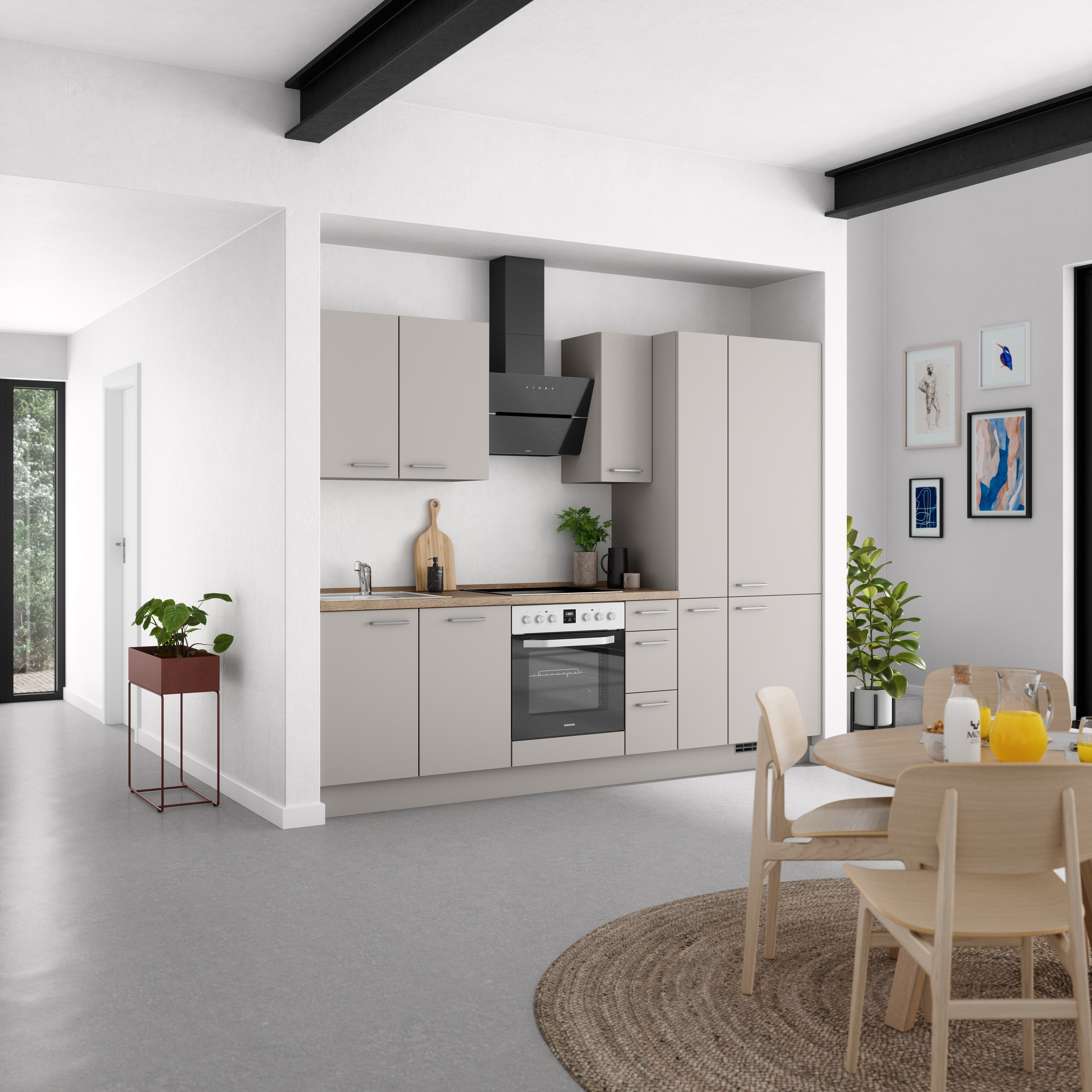 nobilia® Küchenzeile »"Touch II"«, vormontiert, Ausrichtung wählbar, Breite 270 cm, wahlw. mit E-Geräten