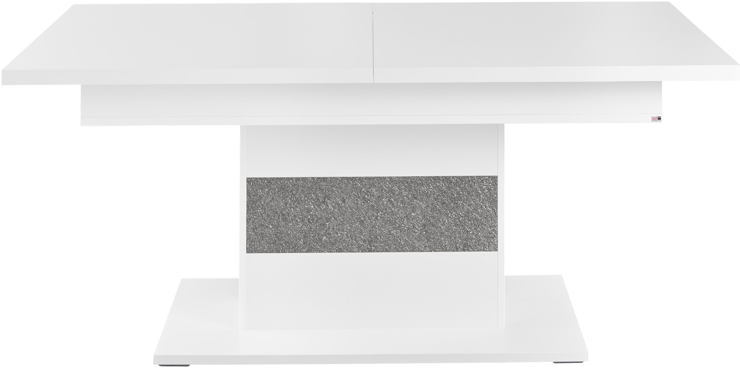set one by Musterring Esstisch »Deltona«, mit Auszugsfunktion, Standfuß mit Zierelement, B180/230 x T90 cm