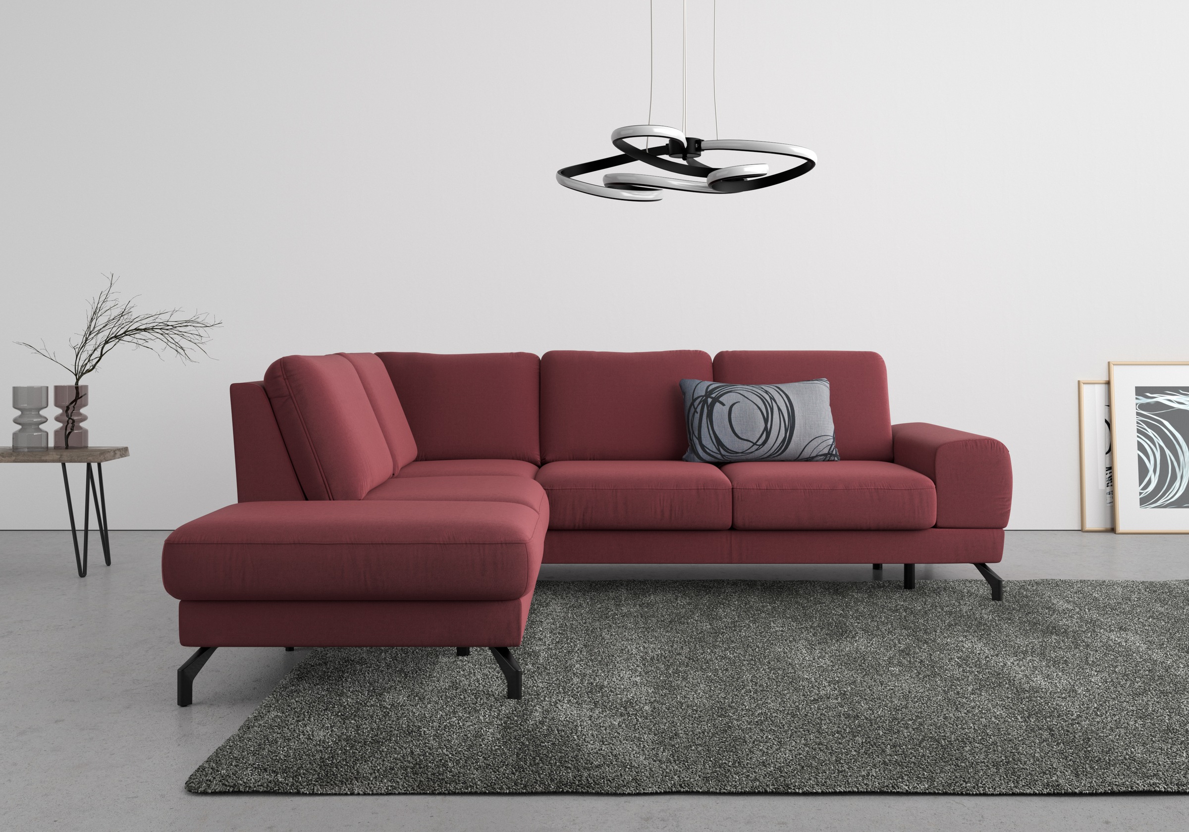 sit&more Ecksofa »Cinturo L-Form«, inklusive Sitztiefenverstellung und Federkern, Sitzhöhe 45 cm