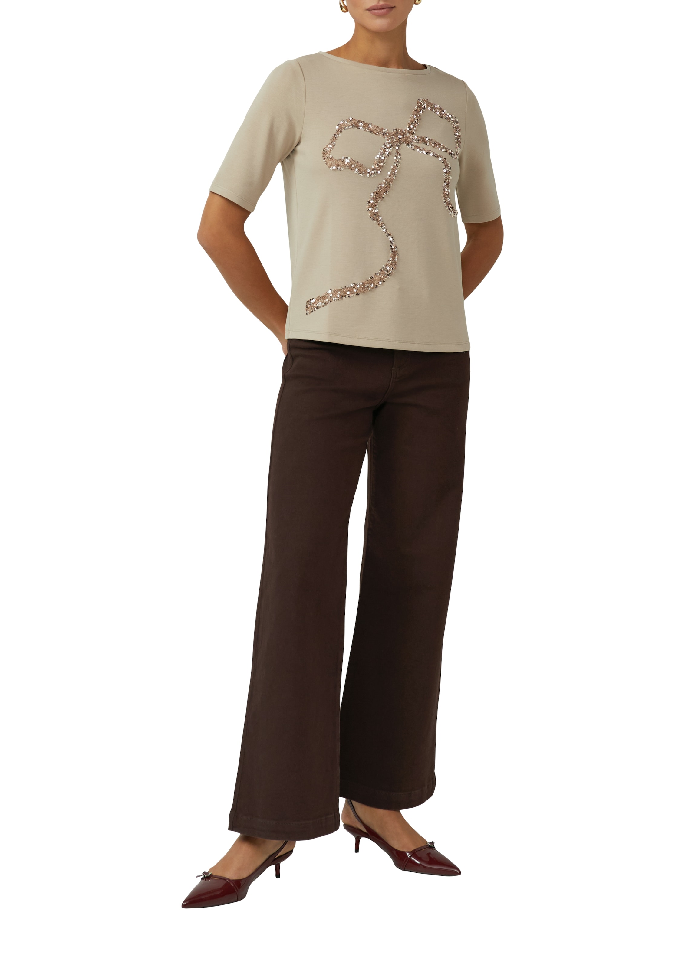 s.Oliver BLACK LABEL T-Shirt mit Pailletten