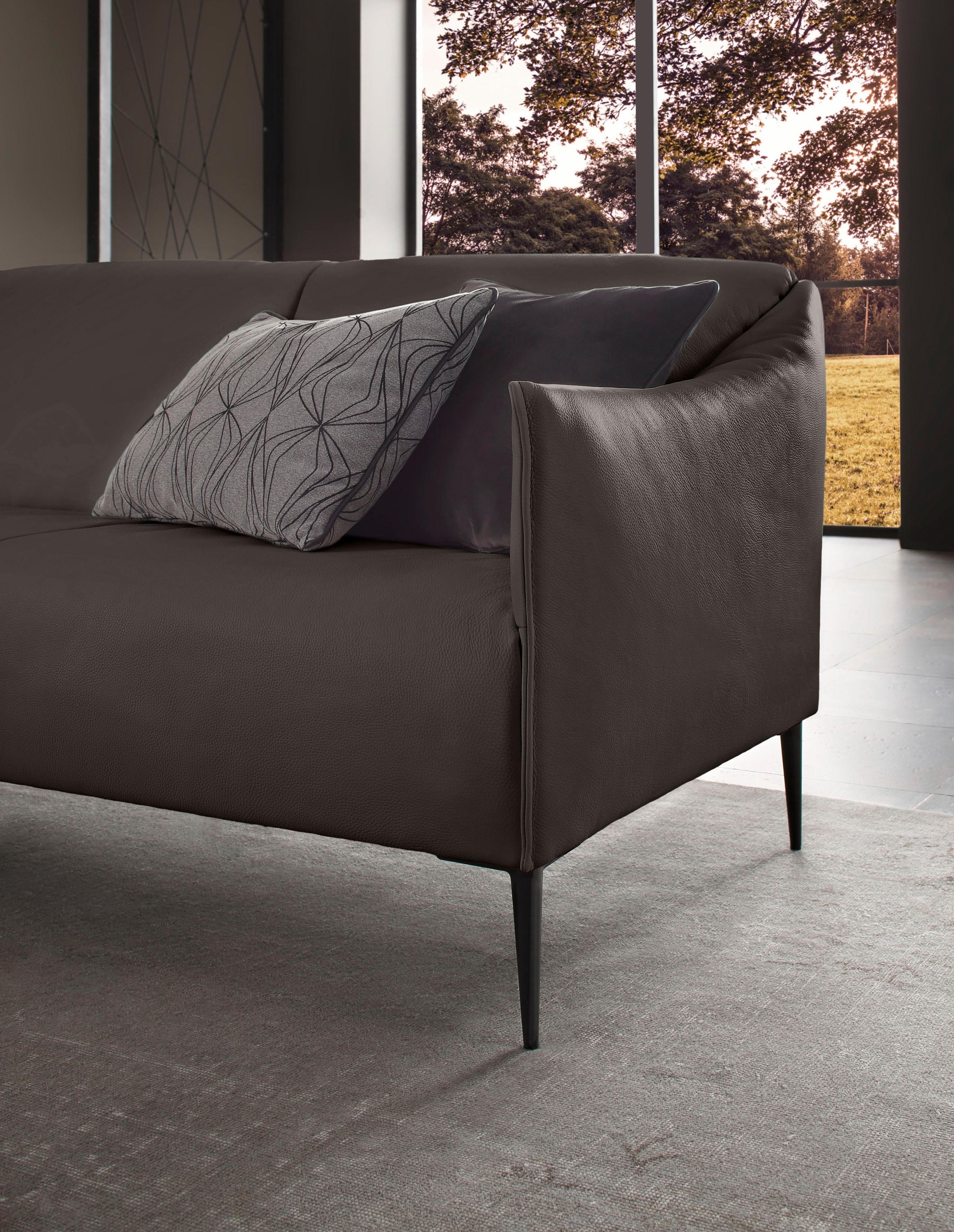 W.SCHILLIG 2-Sitzer »sally«, mit Metallfüßen in Schwarz pulverbeschichtet, Breite 154 cm