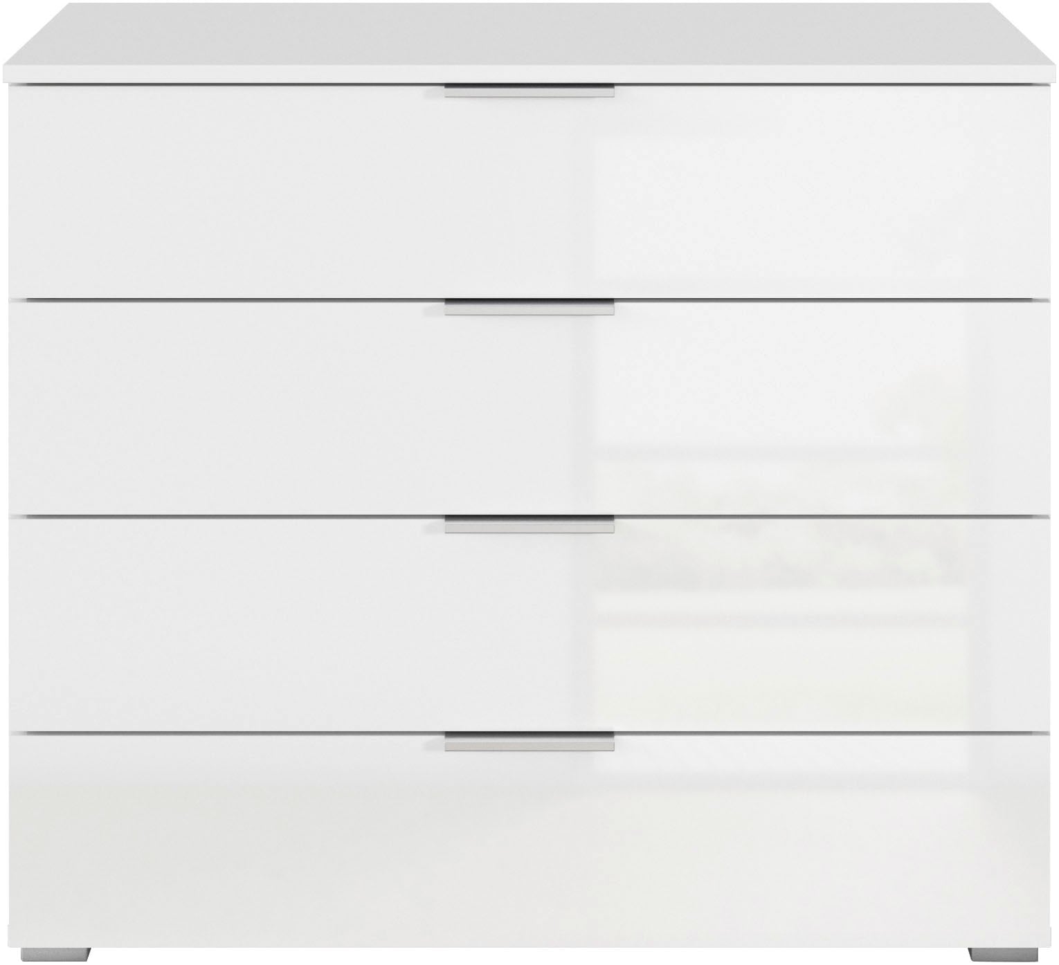 rauch Schubkastenkommode »Sideboard Schubladenkommode AGORDO mit Dekor- oder Hochglanzfront«, (in zwei Griff-Farben, Breite 80 cm inkl. Soft-Close-Funktion), vier große und geräumige Schubladen mit viel Stauraum MADE IN GERMANY
