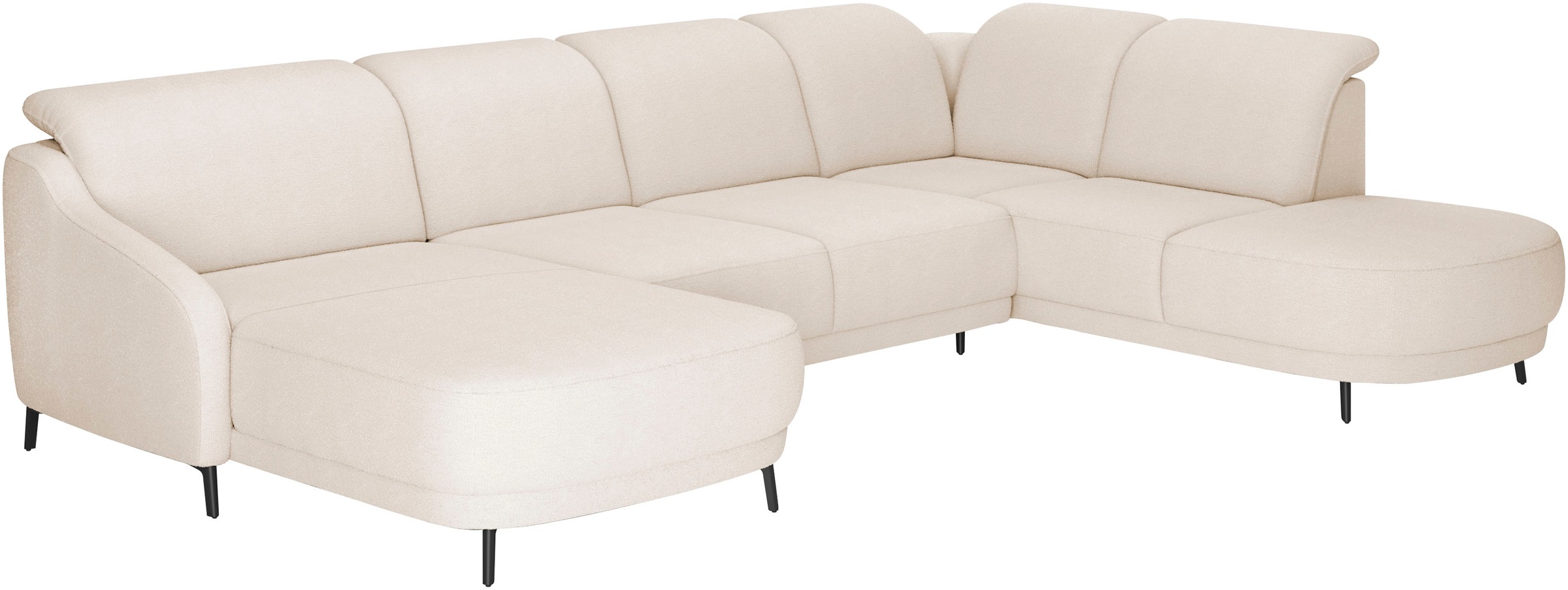 sit&more Wohnlandschaft »Blues U-Form«, inkl. Kopfteilverstellung, wahlweise mit Klapptisch und USB