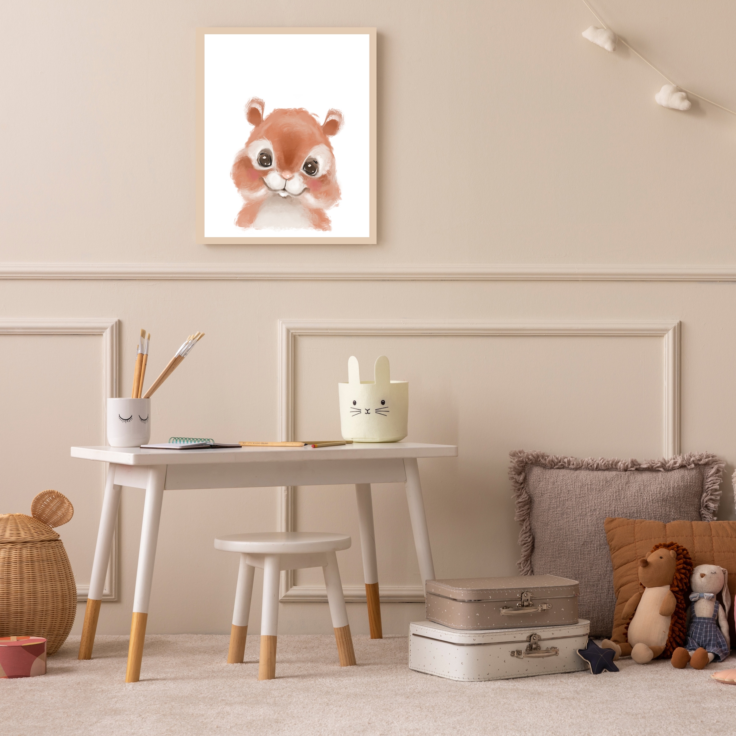 Lüttenhütt Poster »Niedliches Eichhörnchen«, Eichhörnchen-Fantasy-Tiere, (1 günstig online kaufen
