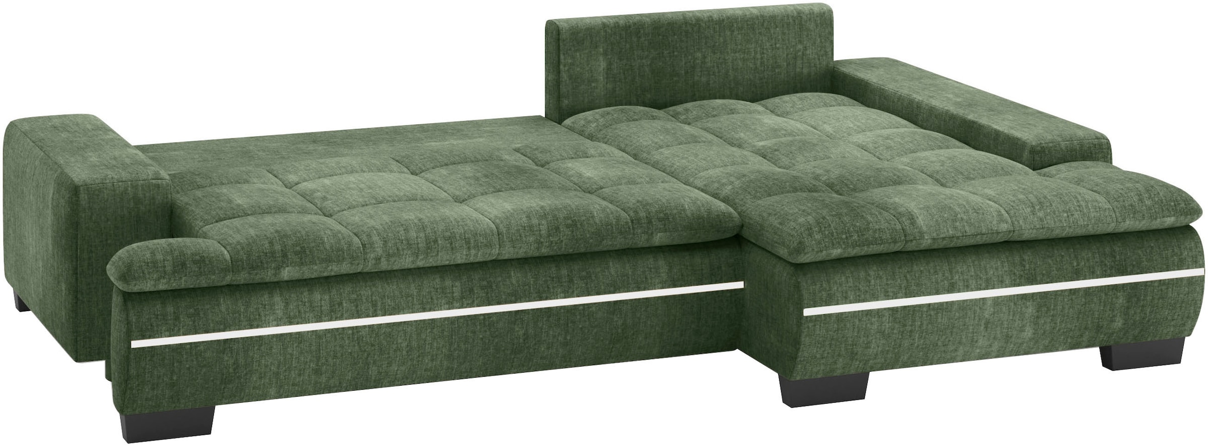 Mr. Couch Ecksofa »Haiti II, L-Form«, RGB-LED Beleuchtung, Kaltschaum, wahlweise mit Bett, Bettkasten