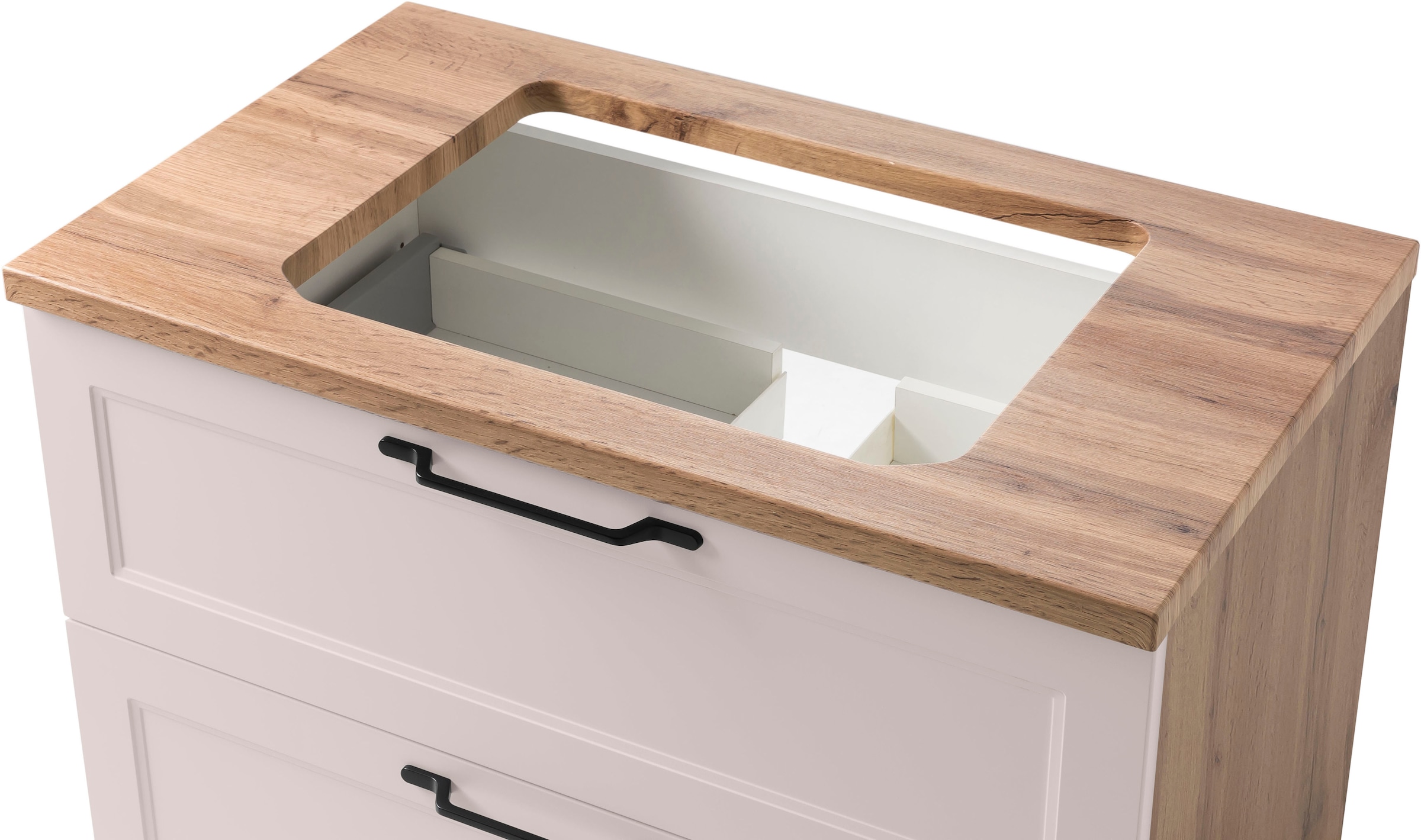 welltime Badmöbel-Set »Lana«, (Komplett-Set, 2 St.), Badezimmer-Set, 2-teilig, inkl. Waschbecken, 80 cm breit
