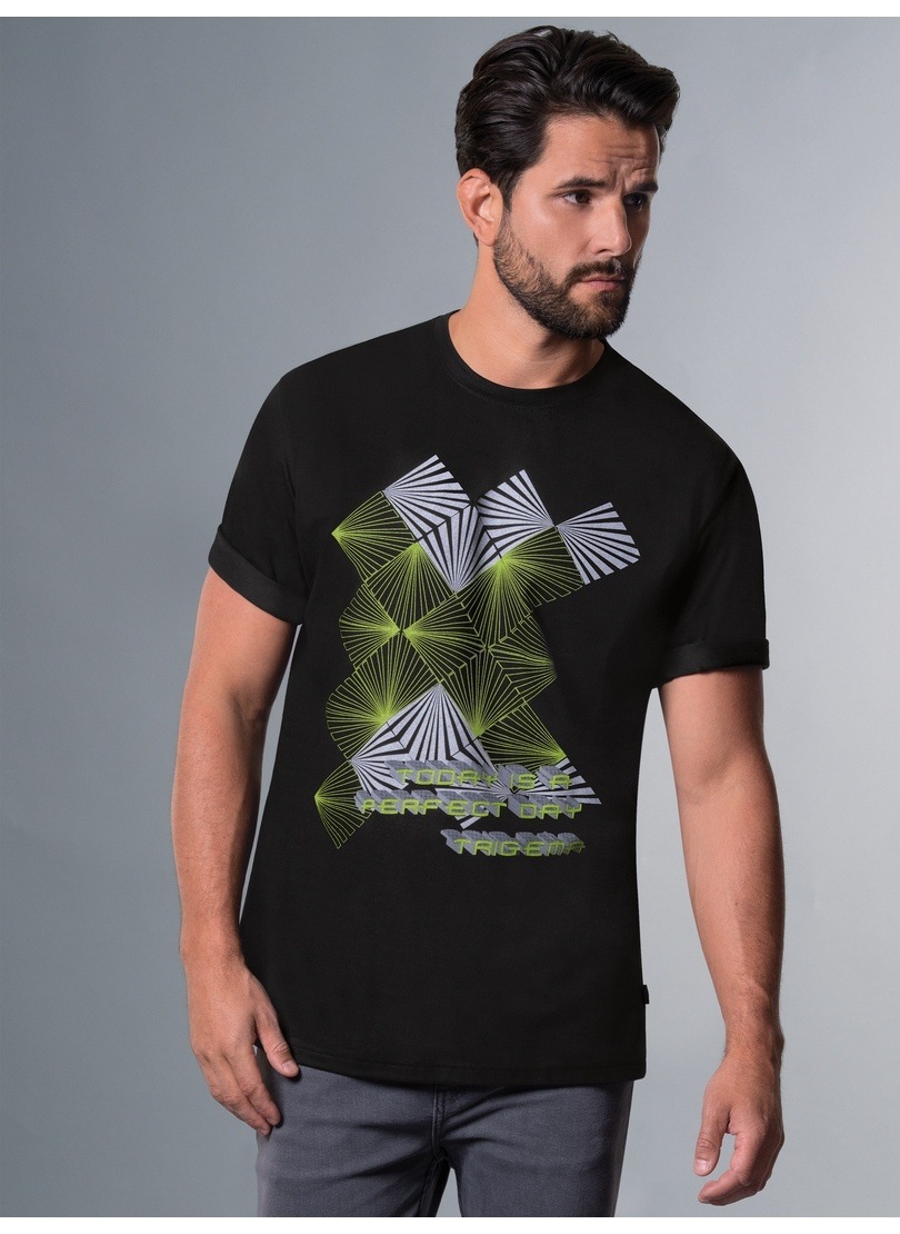 Trigema T-Shirt »TRIGEMA T-Shirt mit Neon-Print«, (1 tlg.)