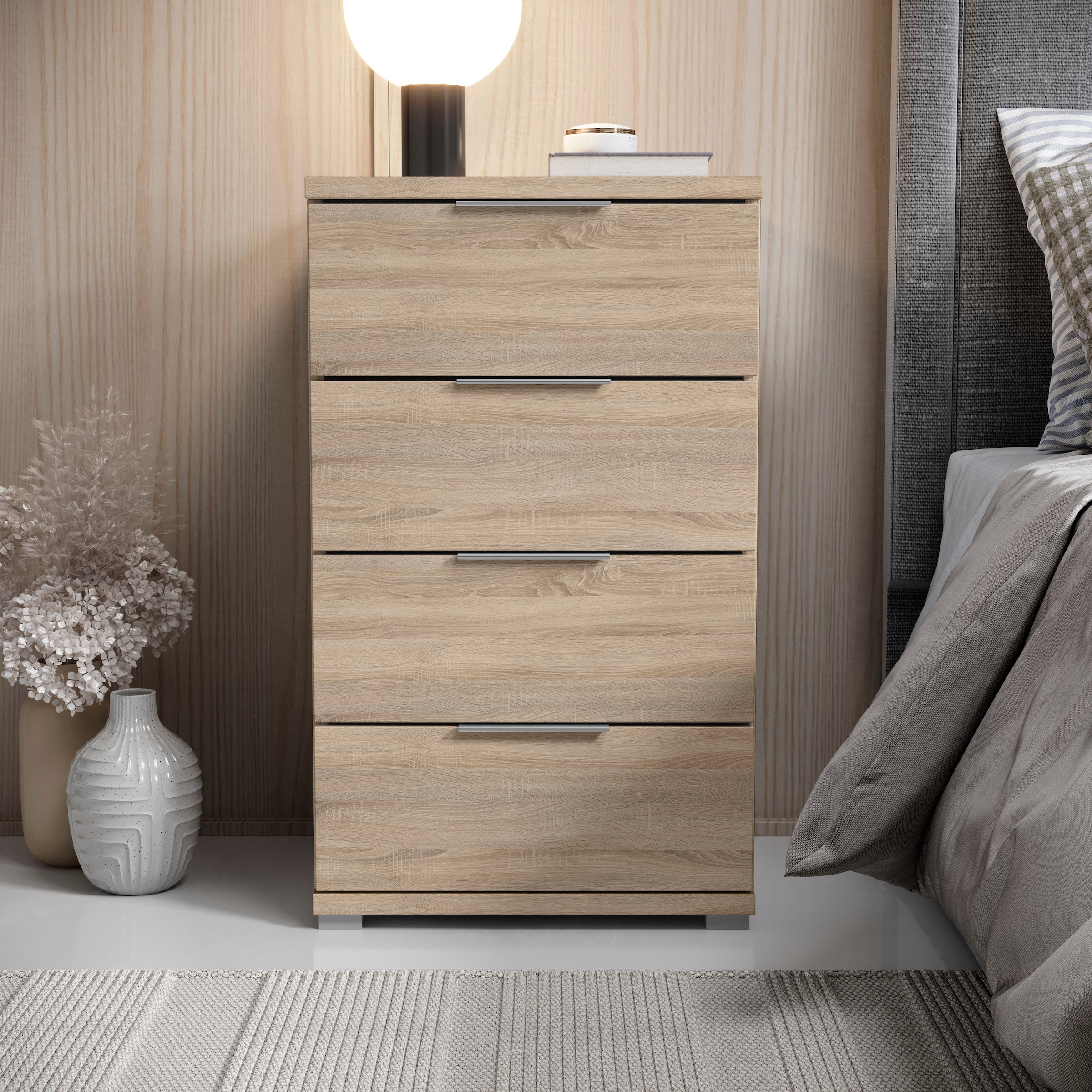 Schlafkontor Nachtkommode »Smilla Nachttisch, Nachtkonsole mit Schubkästen« günstig online kaufen