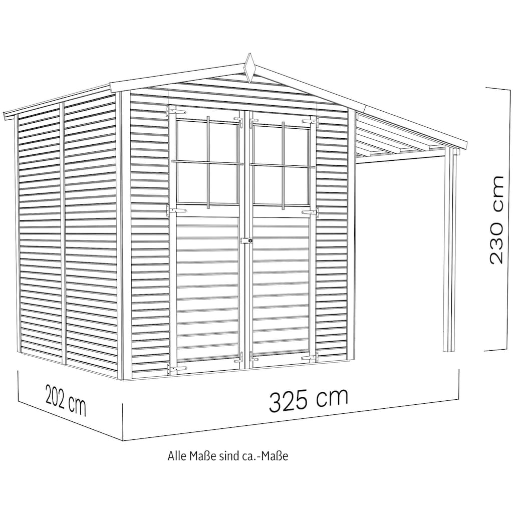 KONIFERA Gartenhaus »Alto 3 PLUS Fineline Satteldach«