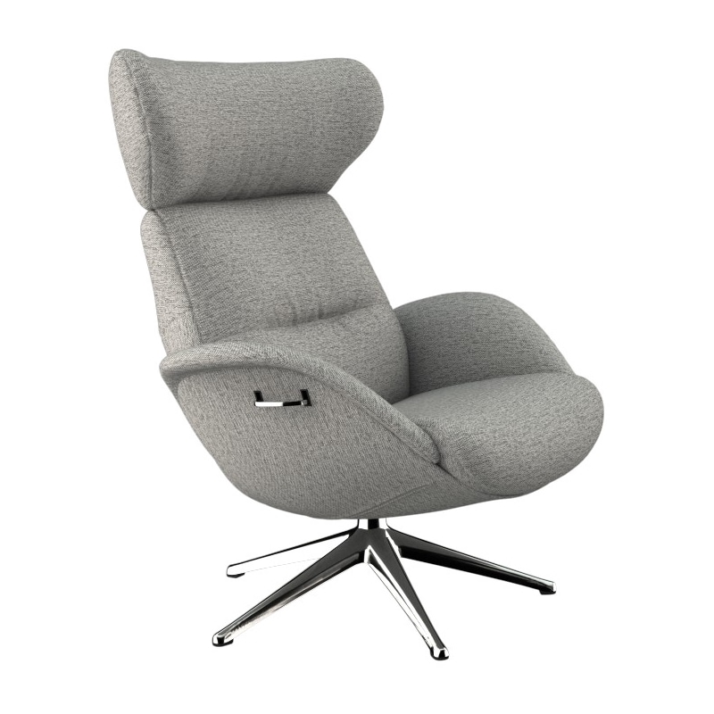 FLEXLUX Relaxsessel »Fernsehsessel More, ergonomisch, drehbar, robuster Fuß, Scandi« Premium Komfort, Rücken- und Kopfteilverstellung, Drehbar, Fuß Alu