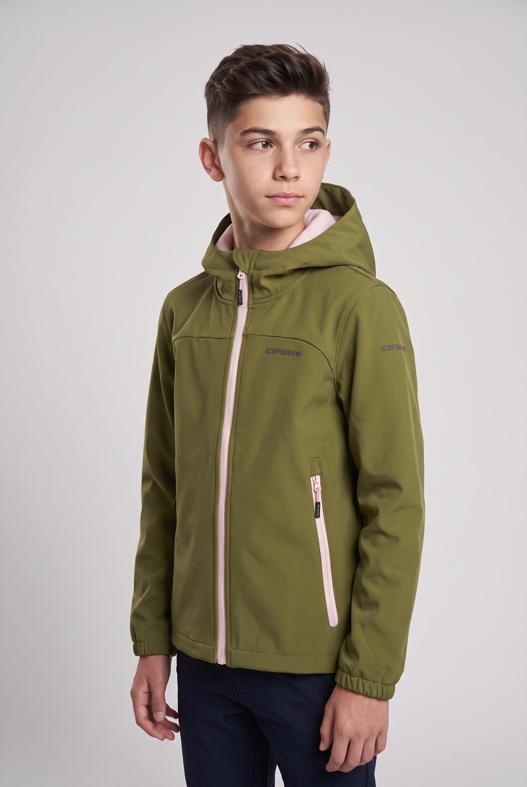 Icepeak Softshelljacke »ICEPEAK KOBRYN JR« mit Kapuze mit Kapuze, atmungsaktiv, wasserabweisend, schnell trocknend