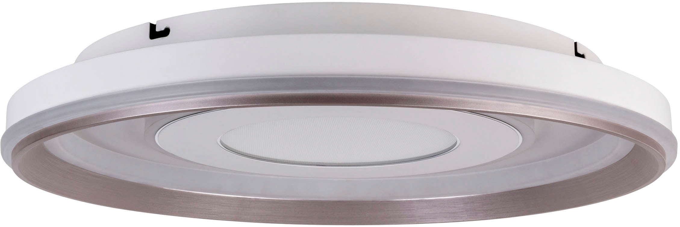 näve LED Deckenleuchte »Doira«, 1 flammig, Leuchtmittel LED-Modul | LED wechselbar, weiß/silber, dimmbar per Fernbedienung (inkl), CCT, Memory, Nachtlicht