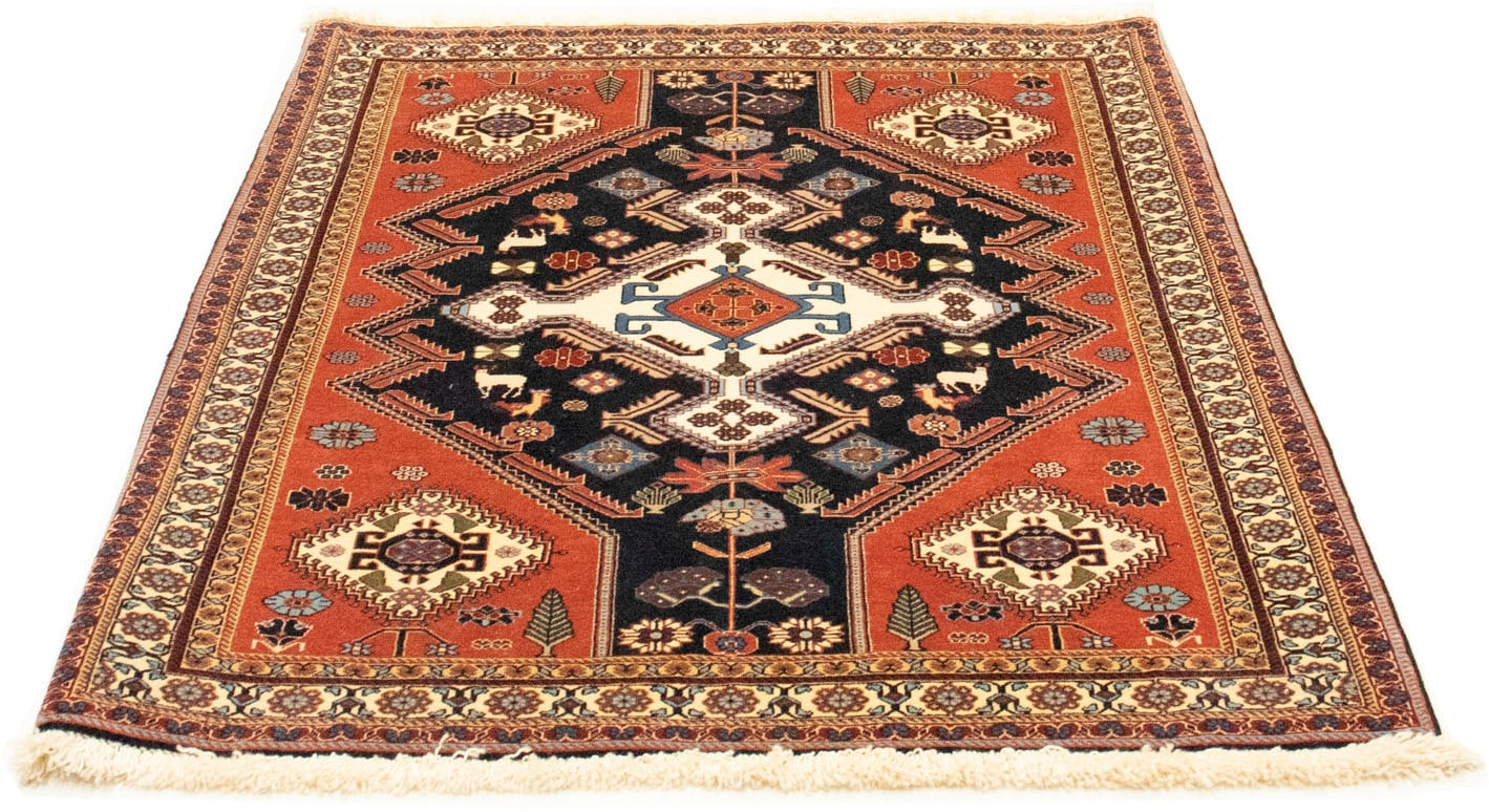 morgenland Wollteppich »Ghashghai Teppich handgeknüpft dunkelblau«, rechtec günstig online kaufen