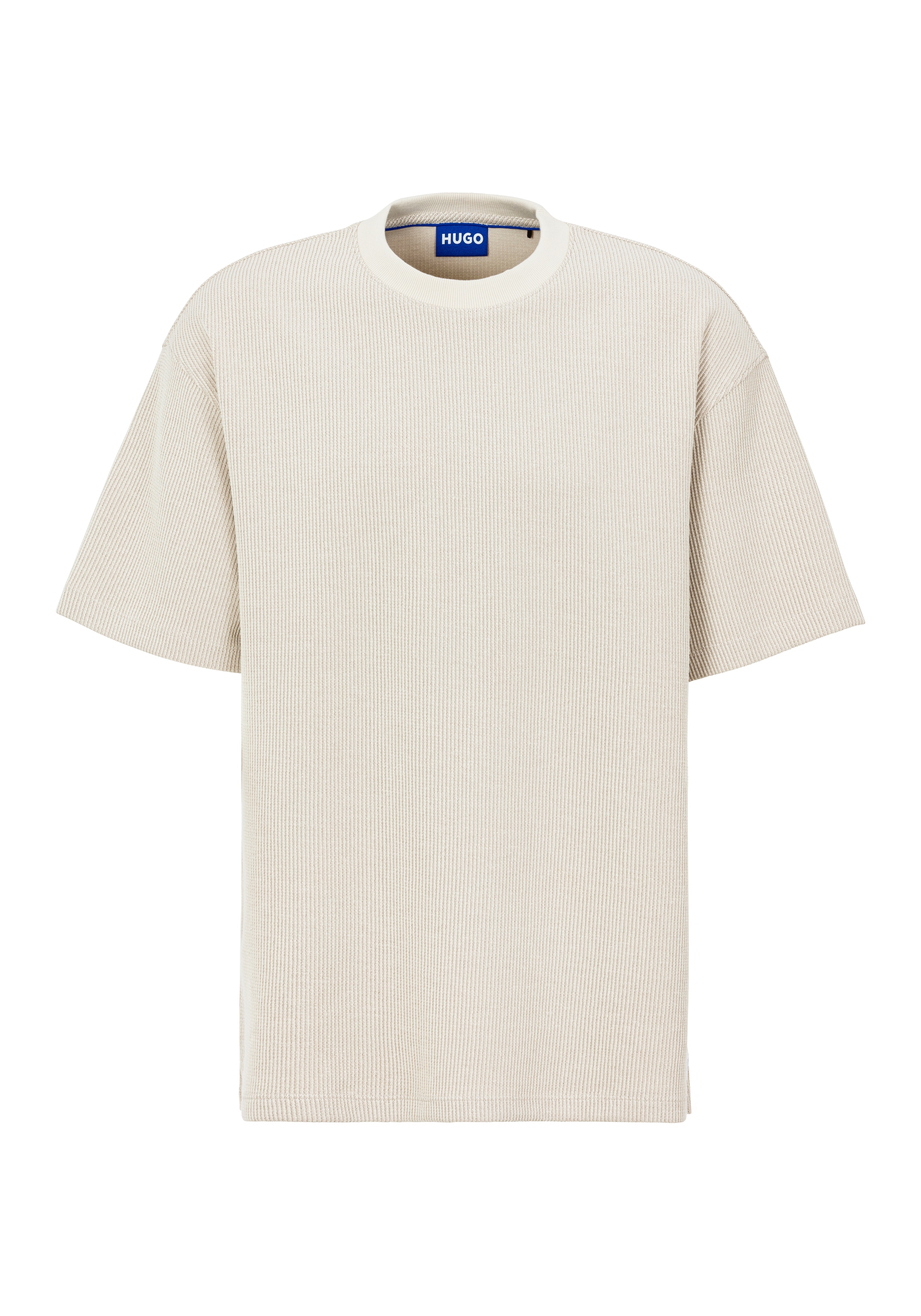 HUGO T-Shirt »Nuwaffle« Rundhalsausschnitt, Regular Fit, dezentes Waffelmuster