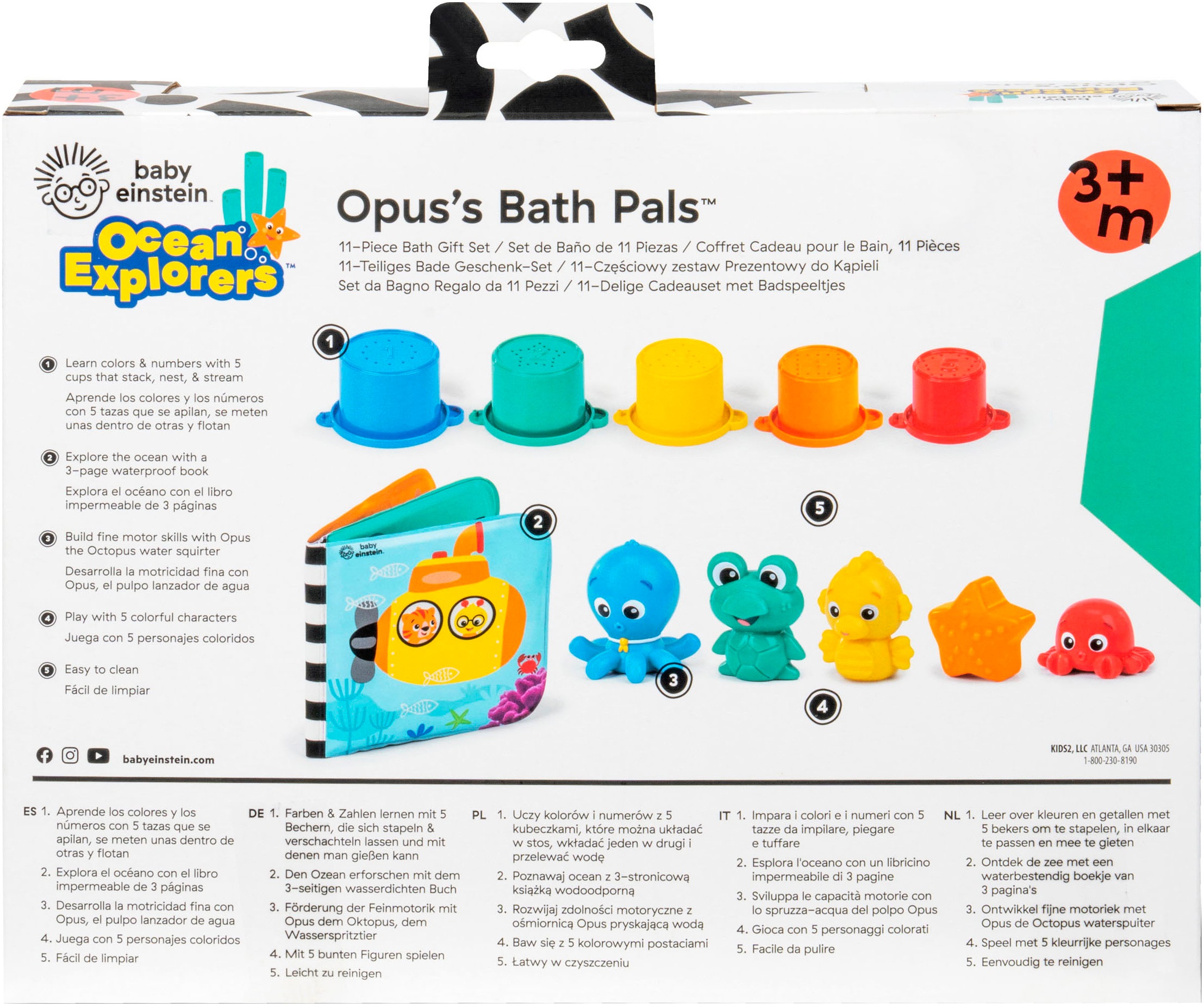 Baby Einstein Badespielzeug »Opus Bath Pals 11-Piece Bath Gift Set«, (11 tlg.)