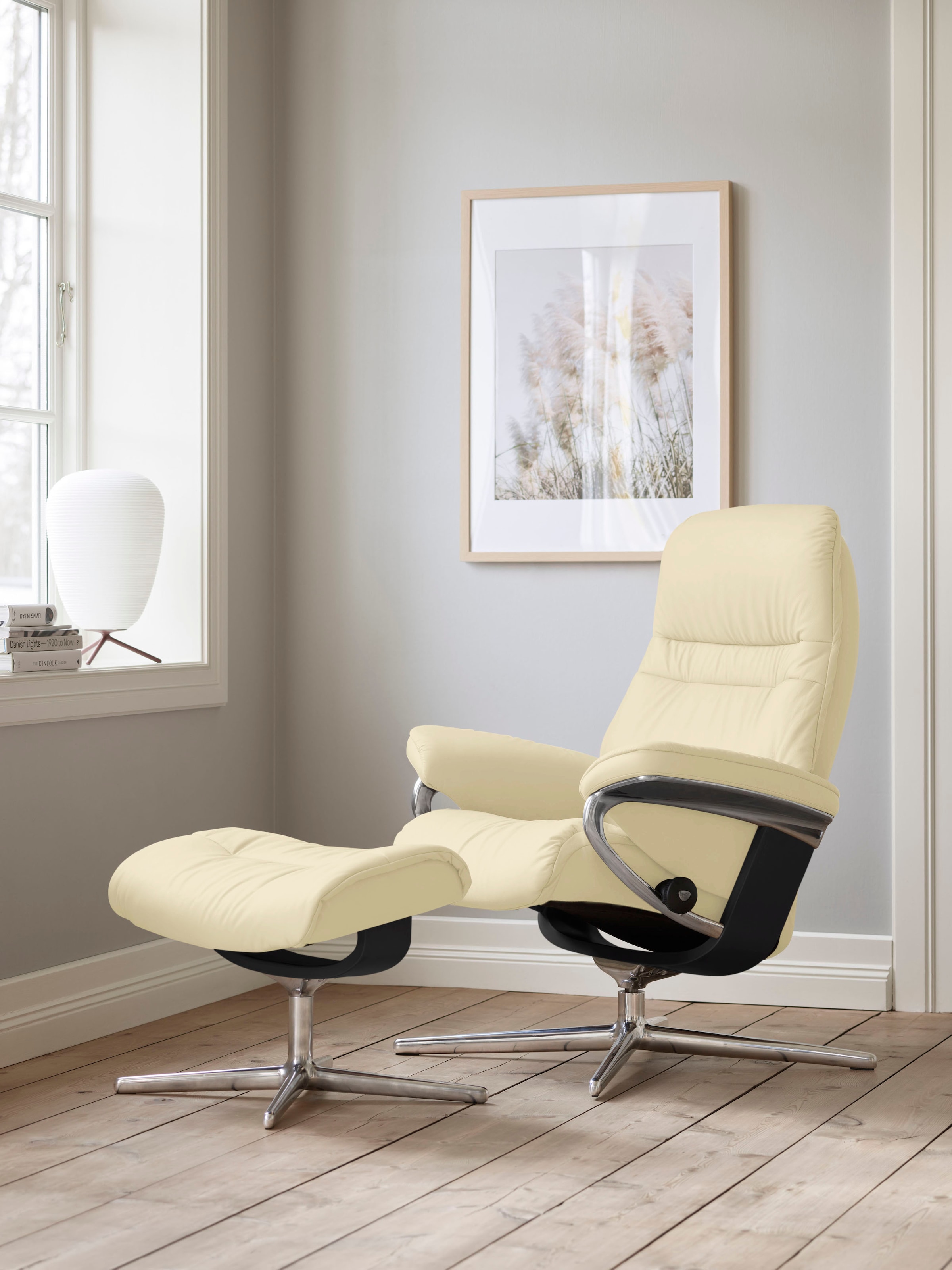 Stressless "Sunrise" mit Cross Base, Größe S, M & L, Holzakzent Schwarz günstig online kaufen