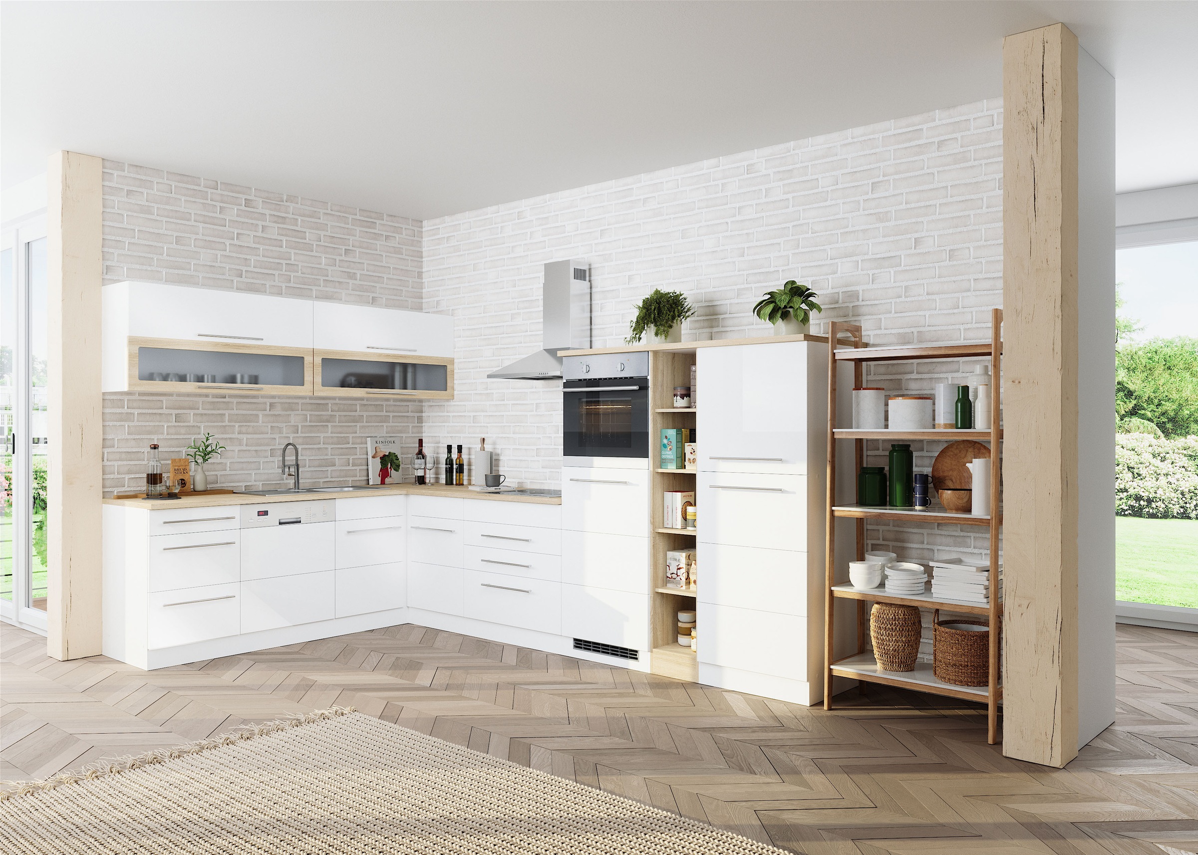 KOCHSTATION Winkelküche "KS-Wien" Stellbreite 220 x 340 cm, wahlweise mit E günstig online kaufen