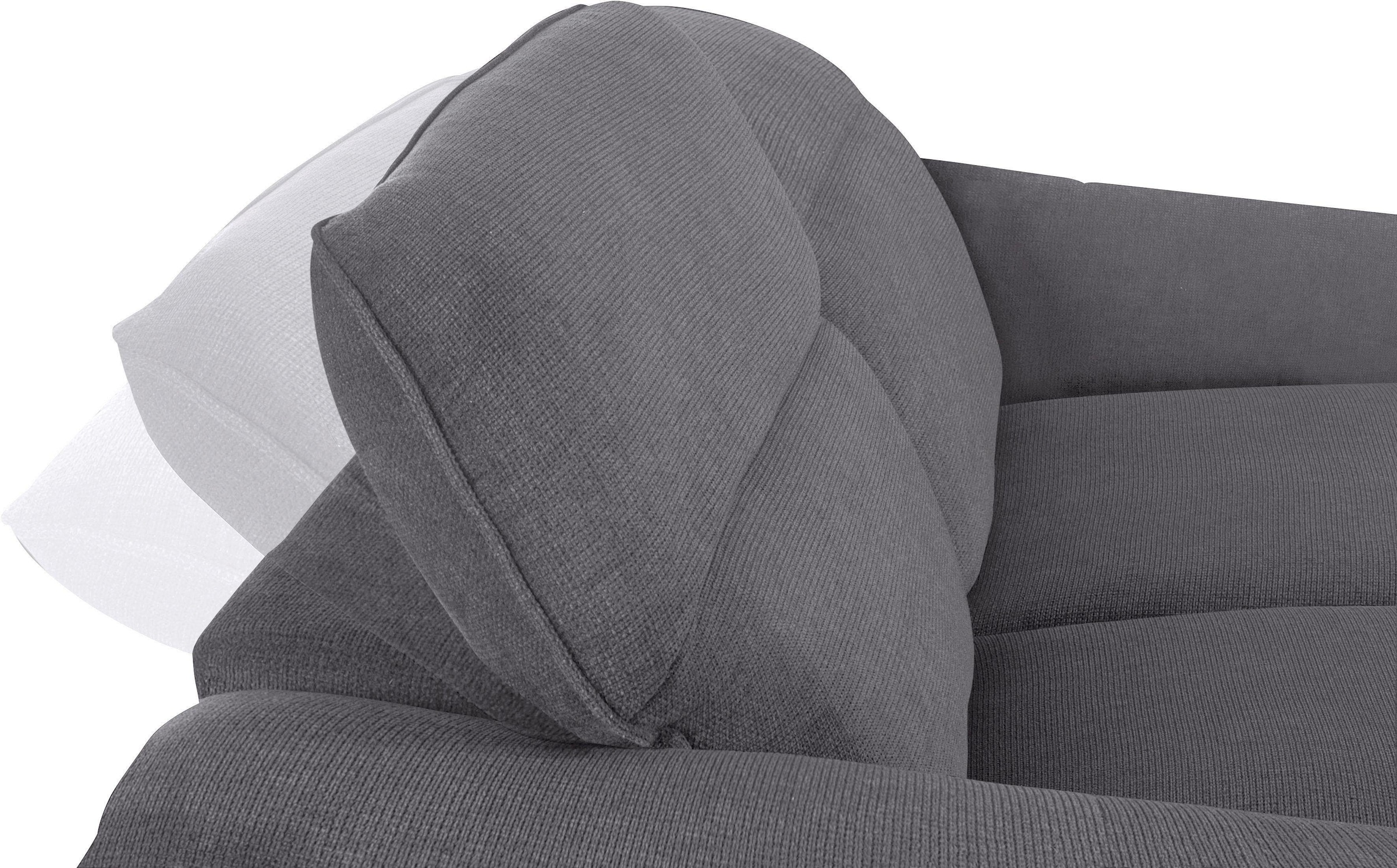 COTTA Polstergarnitur Teresa, Set, bestehend aus 2-Sitzer und Hocker, inklusive Kopfteilverstellun