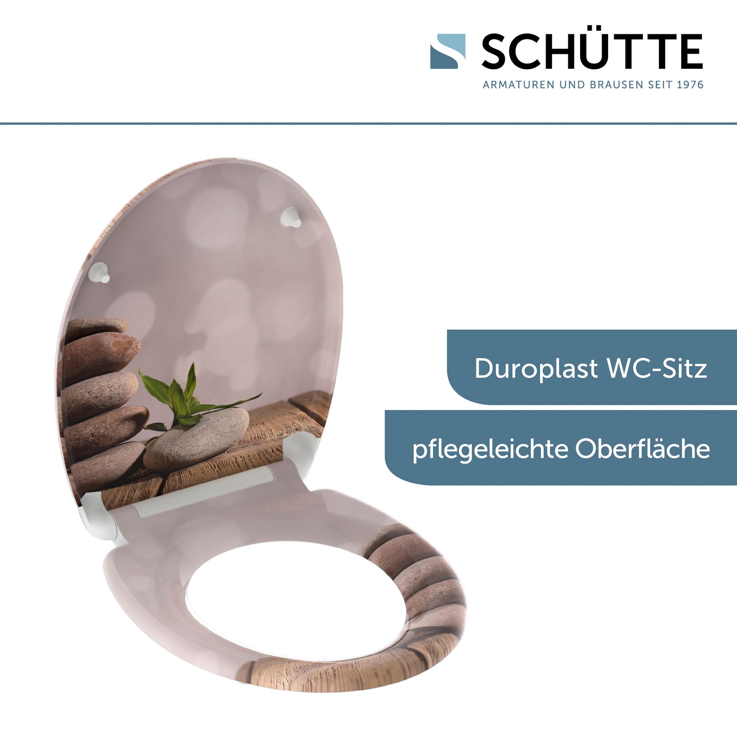 Schütte WC-Sitz »STONE PYRAMID«, bruchsicher und kratzfest, Absenkautomatik, Standardmaß