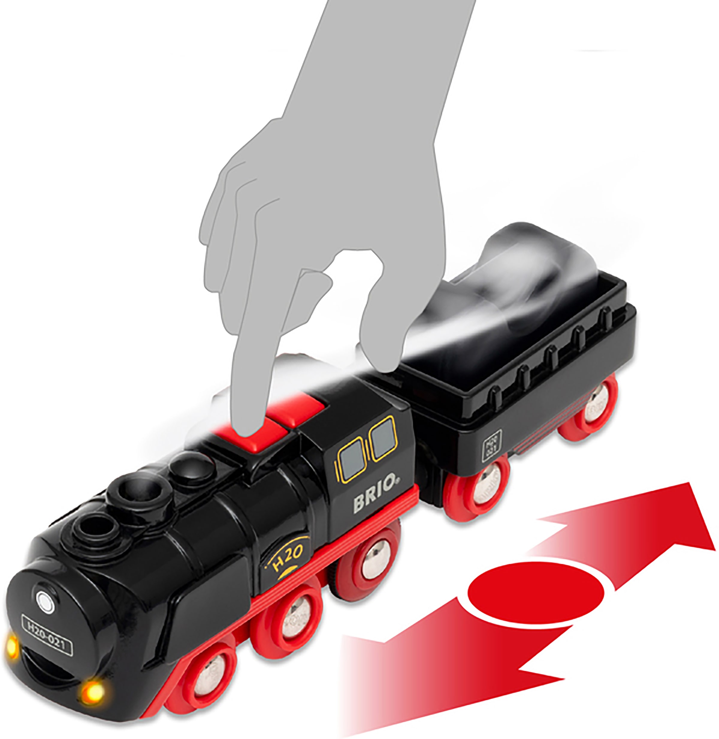 BRIO® Spielzeug-Eisenbahn »BRIO® WORLD, Batterie-Dampflok Weihnachts-Set«, (Set), FSC® - schützt Wald - weltweit
