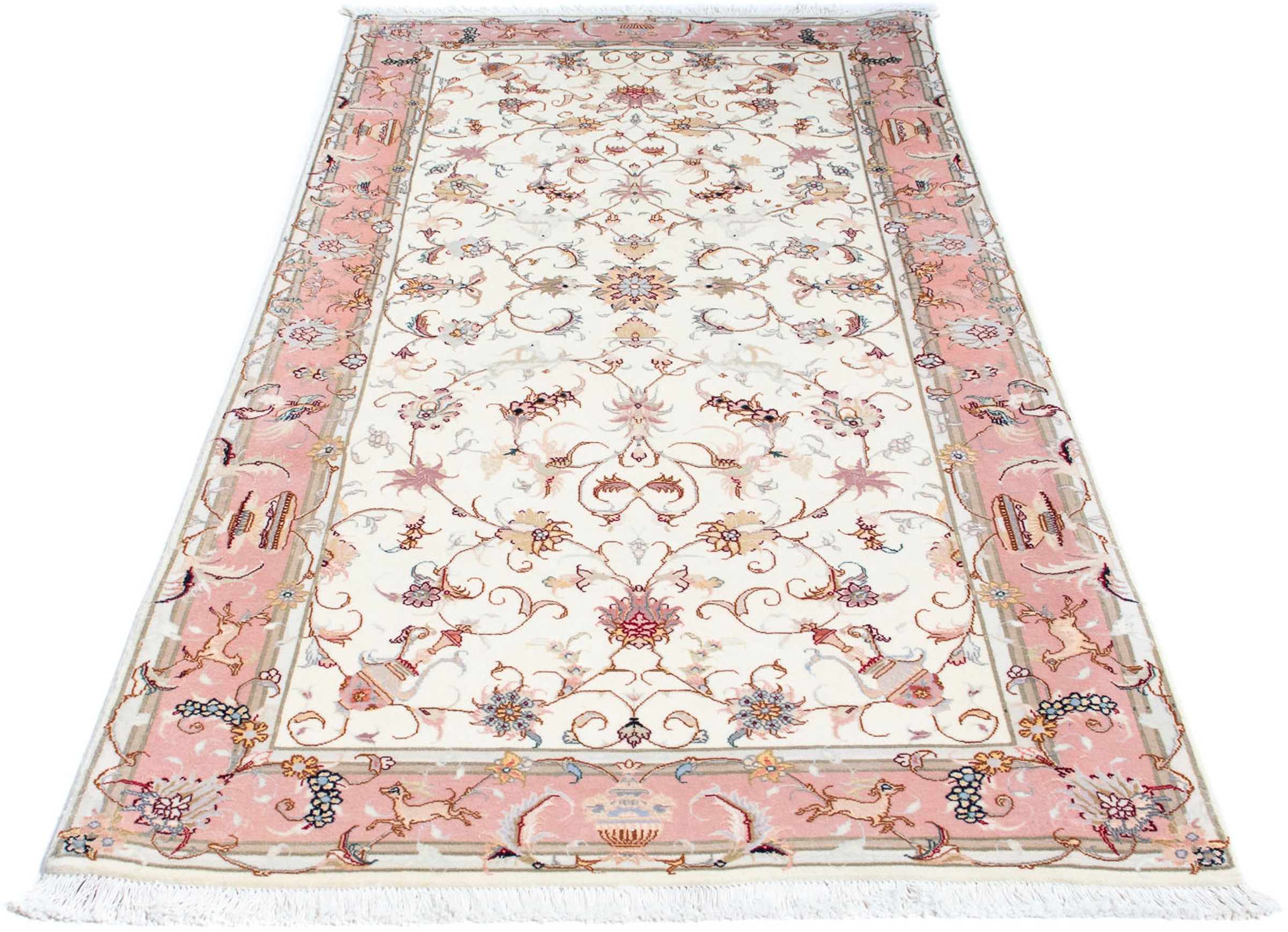 morgenland Orientteppich »Perser - Täbriz - Royal - 202 x 100 cm - beige«, günstig online kaufen