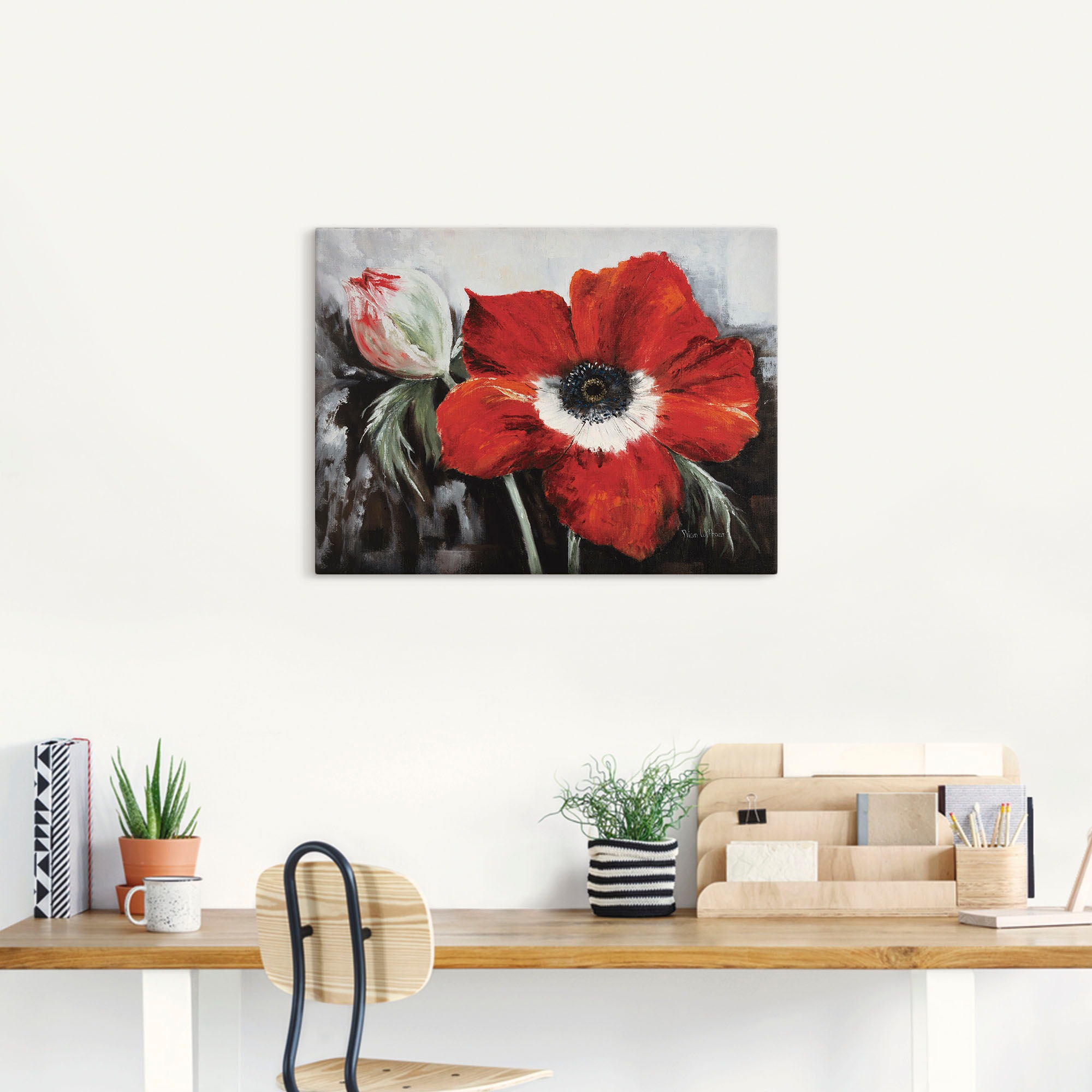Artland Leinwandbild »Mohnblumen in voller Blüte« Blumen 1 Stk. tlg. auf Ke günstig online kaufen