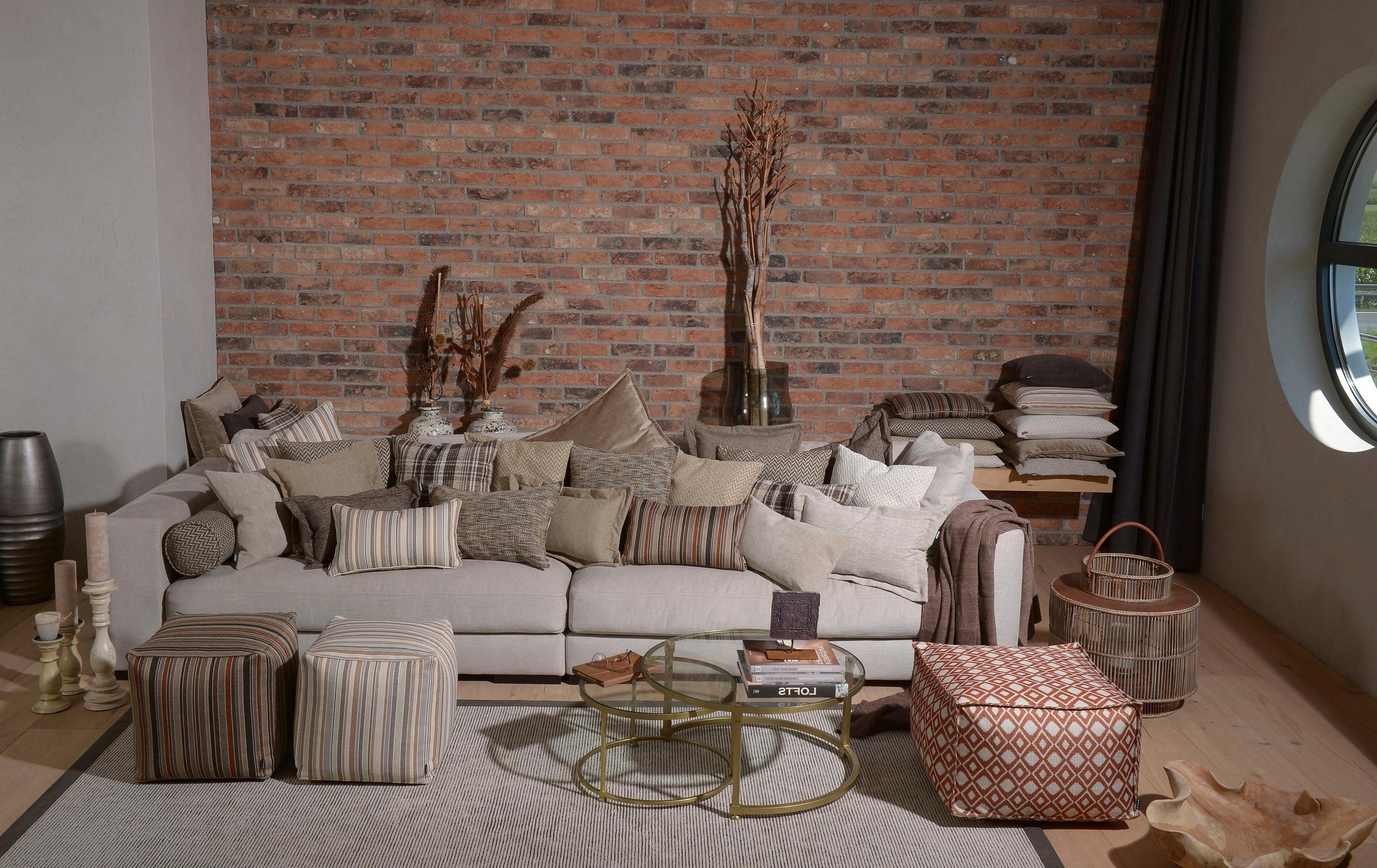 H.O.C.K. Dekokissen »Ardesia« mit Karomuster, Kissenhülle mit Füllung, 1 Stück