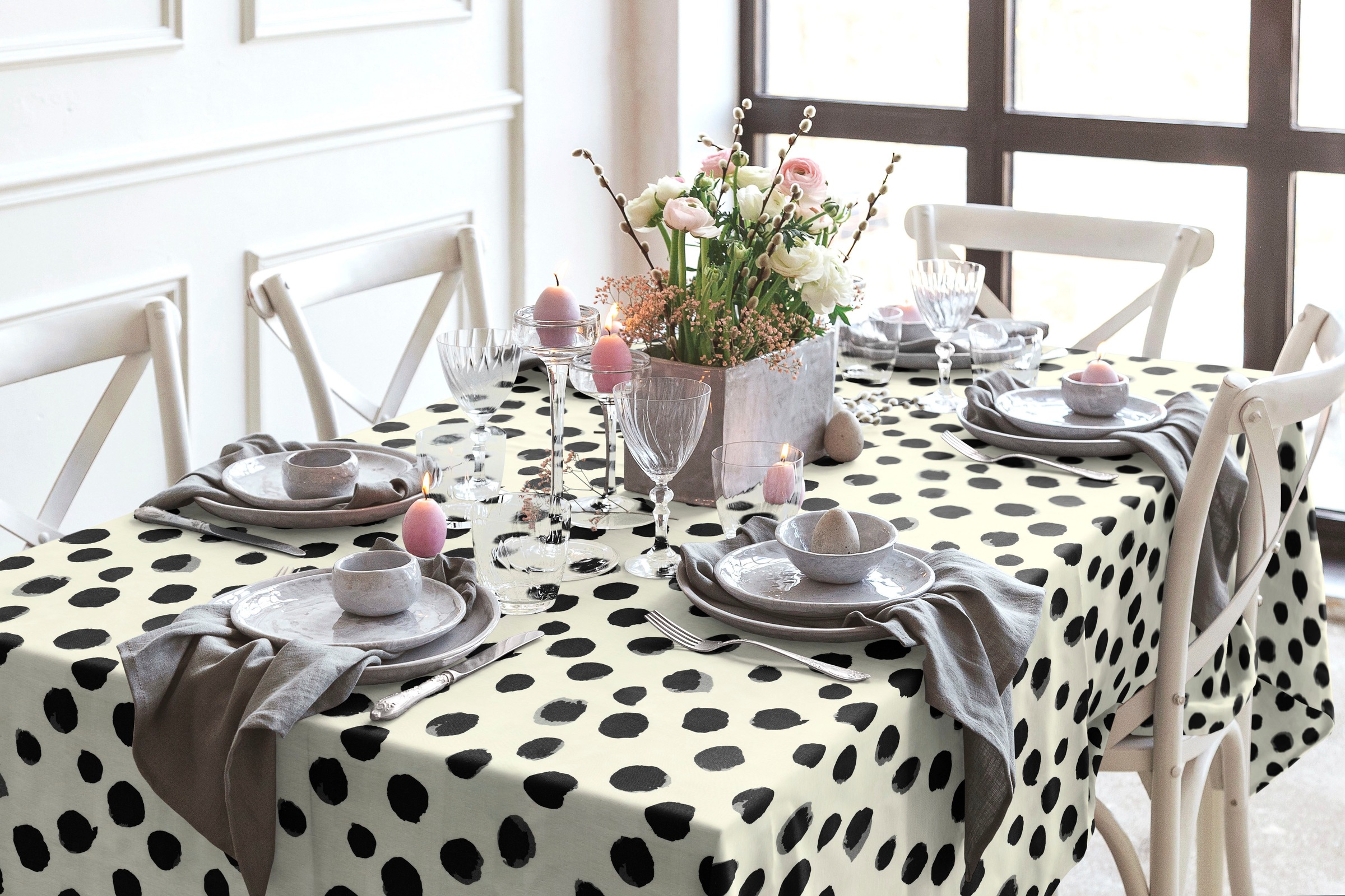 Adam Tischdecke »Dots«, (1 St.), aus Bio-Baumwolle,Made in Germany günstig online kaufen