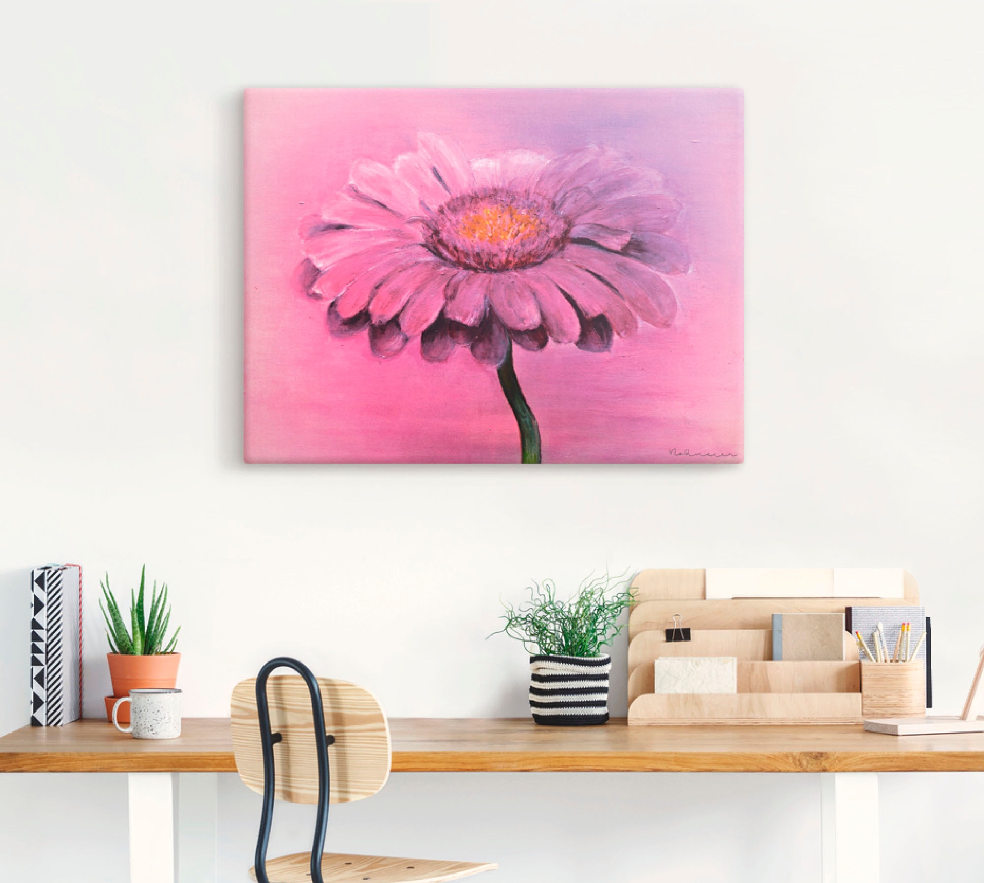Artland Leinwandbild »Gerbera« Blumen 1 Stk. tlg. auf Keilrahmen gespannt günstig online kaufen