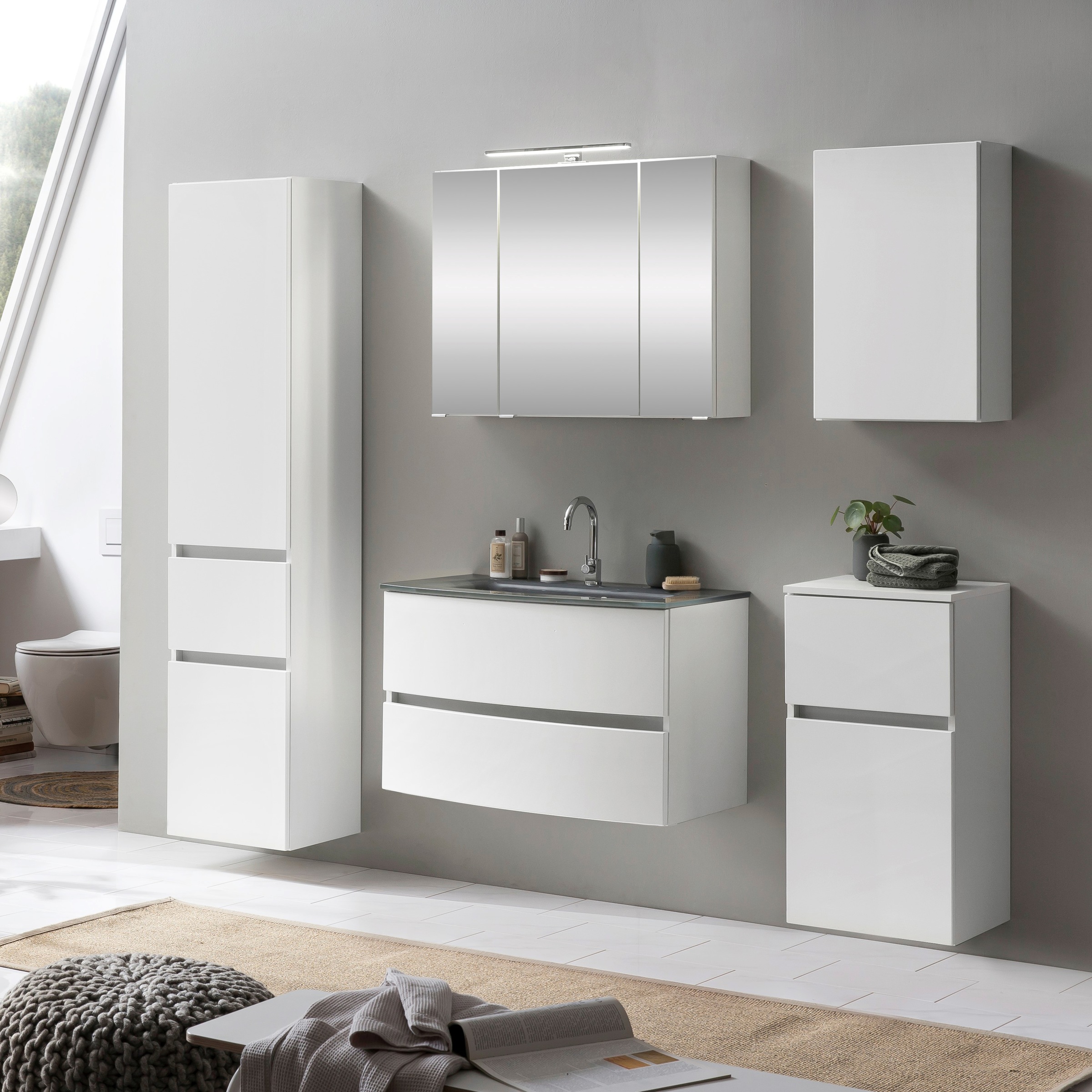 welltime Badezimmer-Set »Kaunas« Set, 5 Stk. tlg. günstig online kaufen