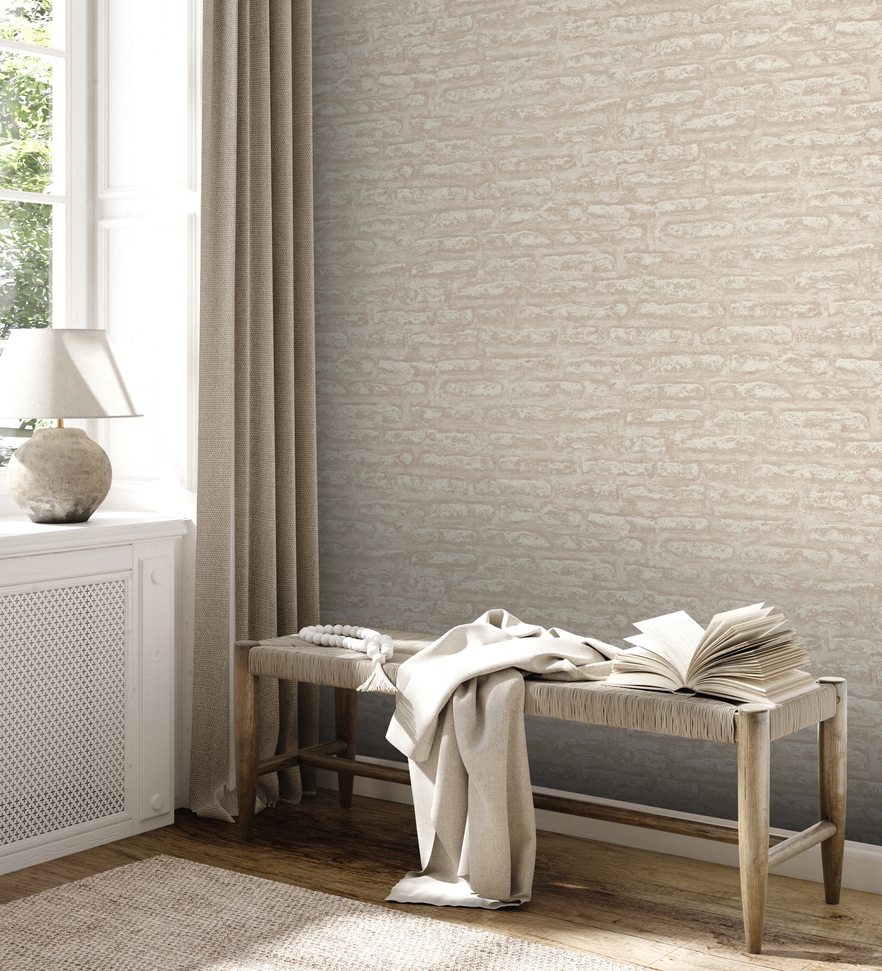 A.S. Création Vliestapete »Attractive 2 Tapete Steinwand«, matt-gemustert-neutral, Steinoptik steintapete steinoptik steinwand Hellbraun Tapeten Design